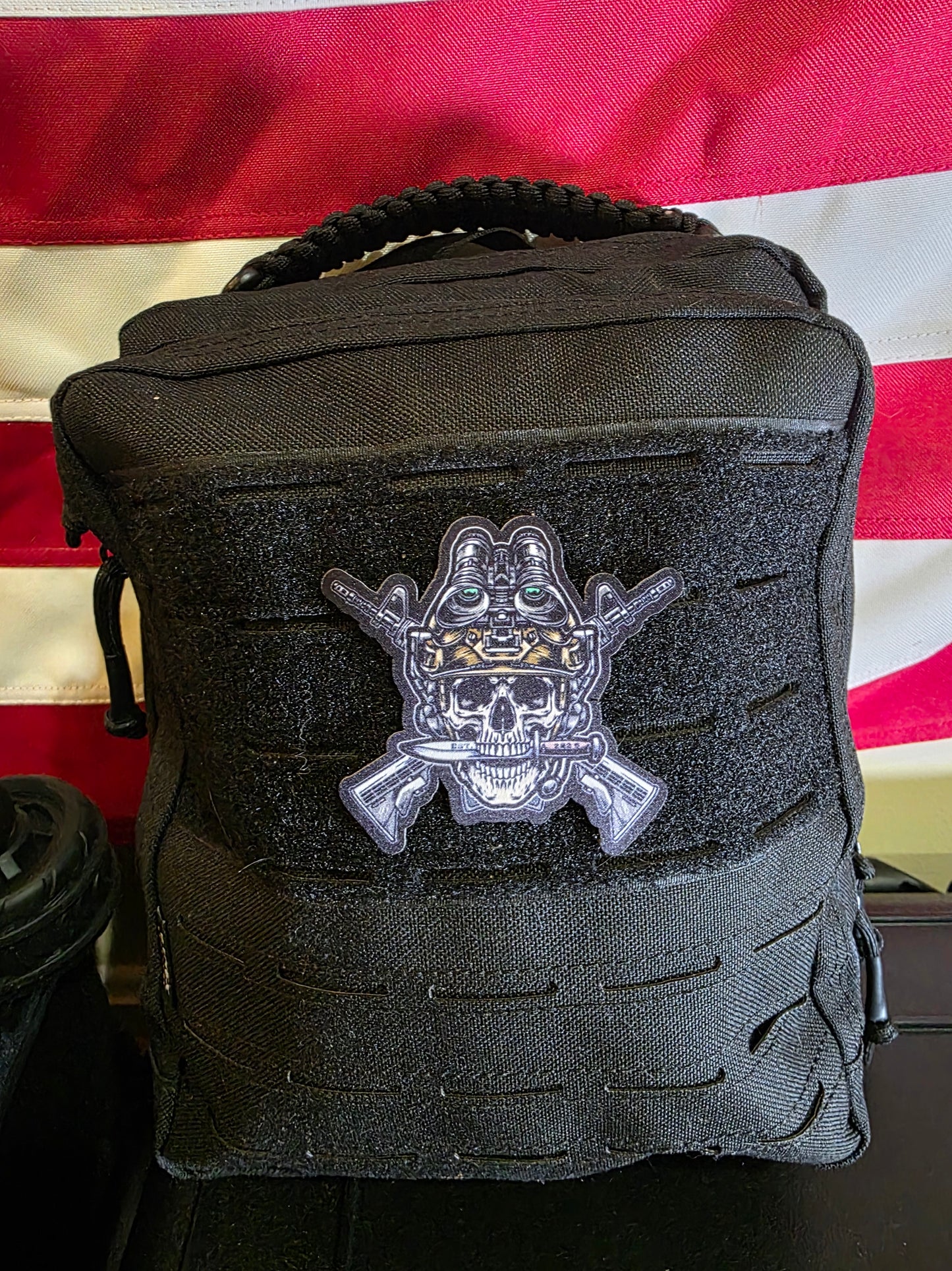 Tactical Skull Velcro Patch – Military & Law Enforcement Morale Patch for Backpacks, Rifle Cases, and Gear 3x3