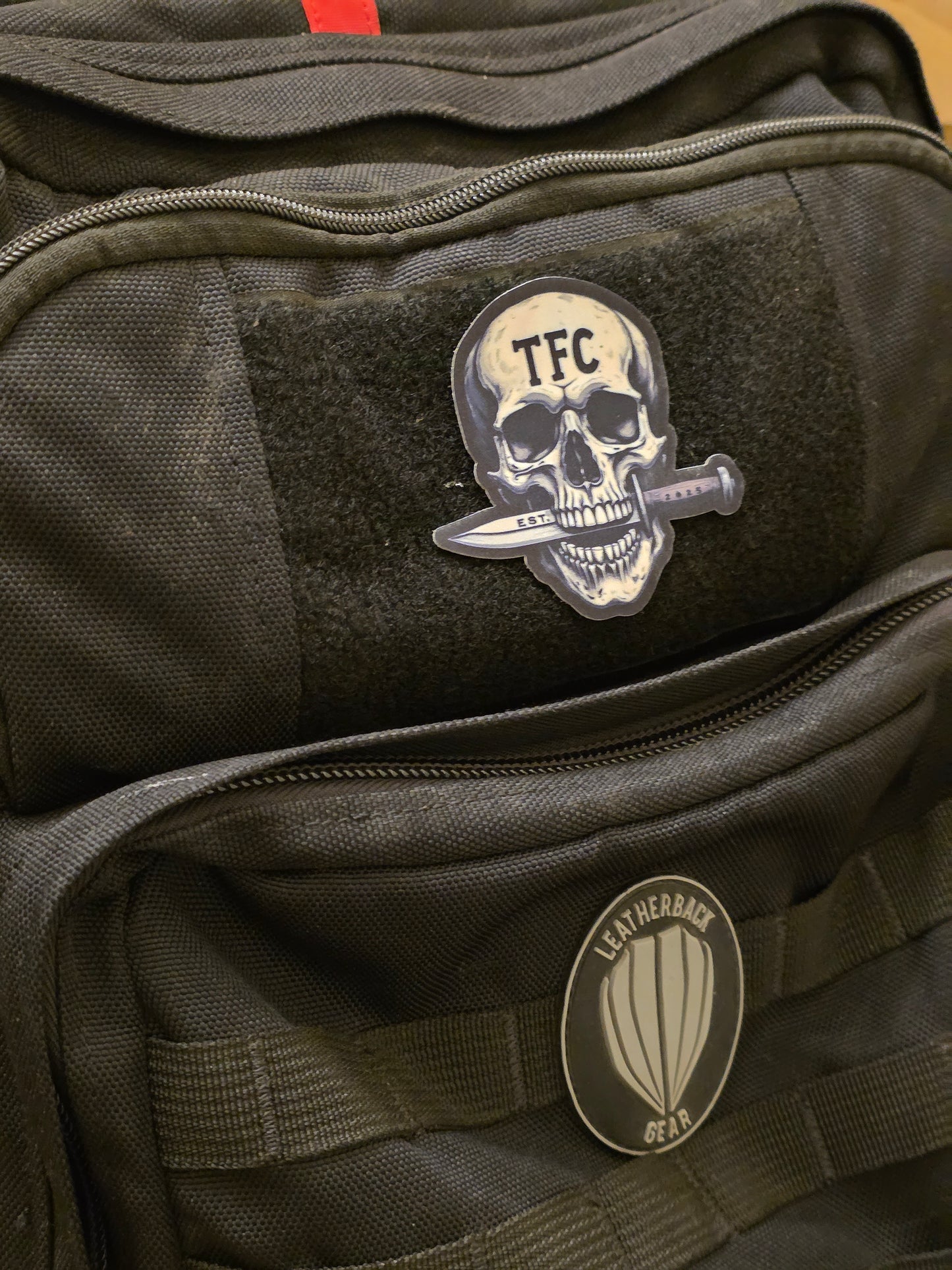 Tactical PVC Patch β Skull with Knife | Military & Law Enforcement Morale Patch