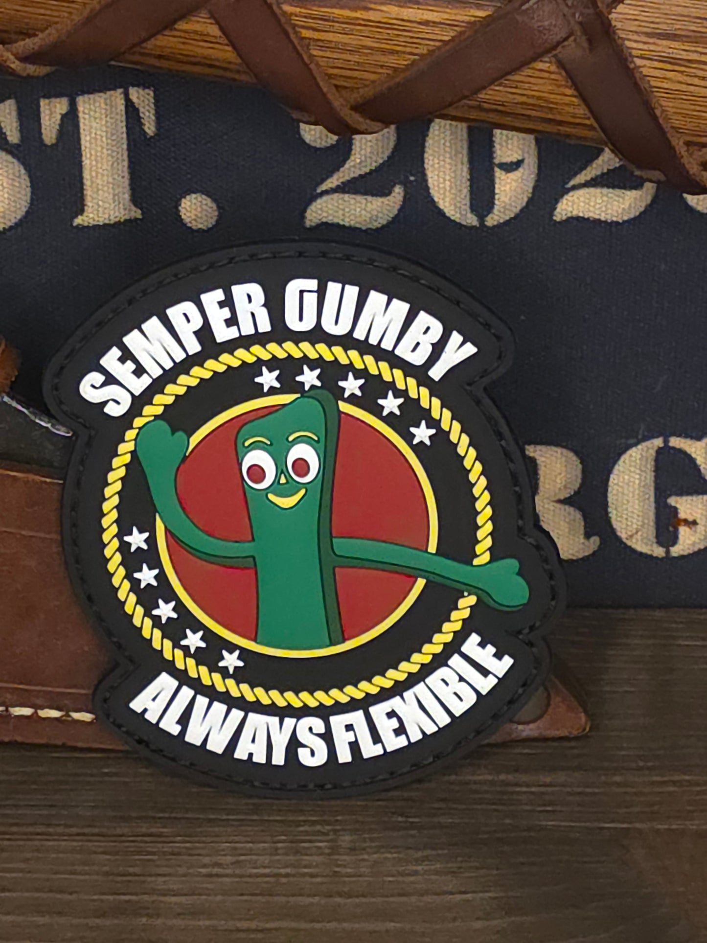 Semper Gumby Patch – Always Flexible Moral Patch | Military Humor PVC Patch | Tactical Gear Upgrade