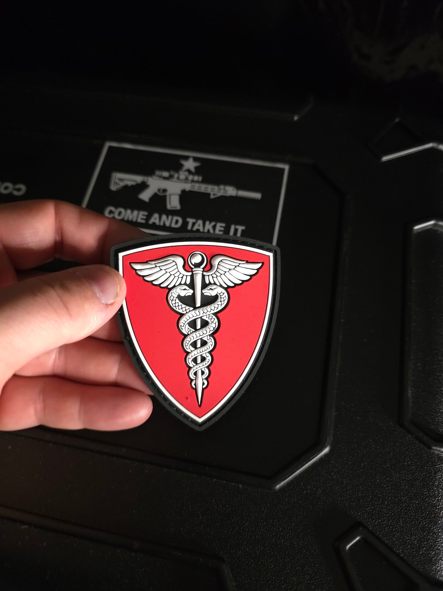 Medical Caduceus Shield PVC Patch | Combat Medic, EMS, EMT, Nurse, Doctor Tactical Medical Morale Patch