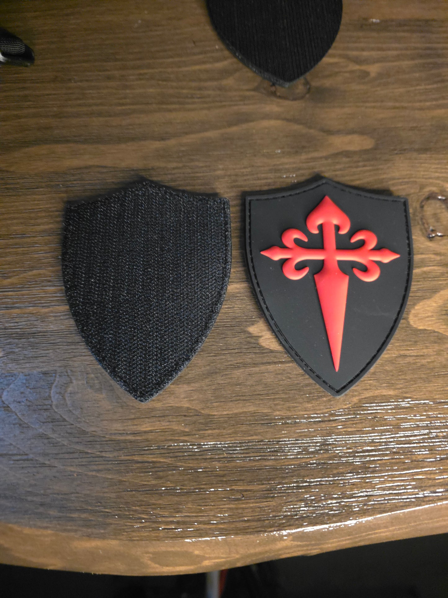 Red Crusader Cross Tactical PVC Patch – Shield Morale Patch – Hook & Loop Backing – Military / EDC Gear