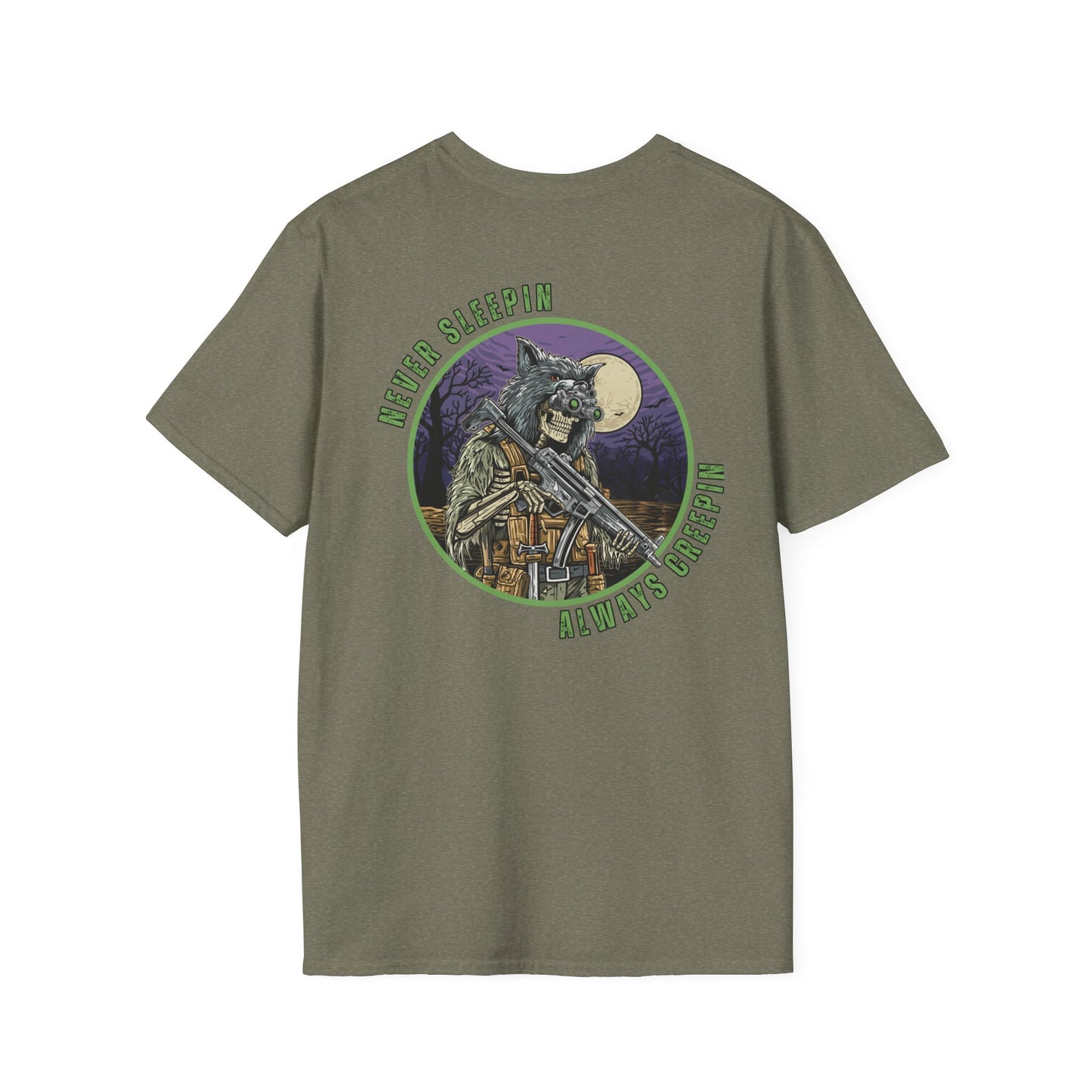 Tactical T-Shirt – Never Sleepin, Always Creepin