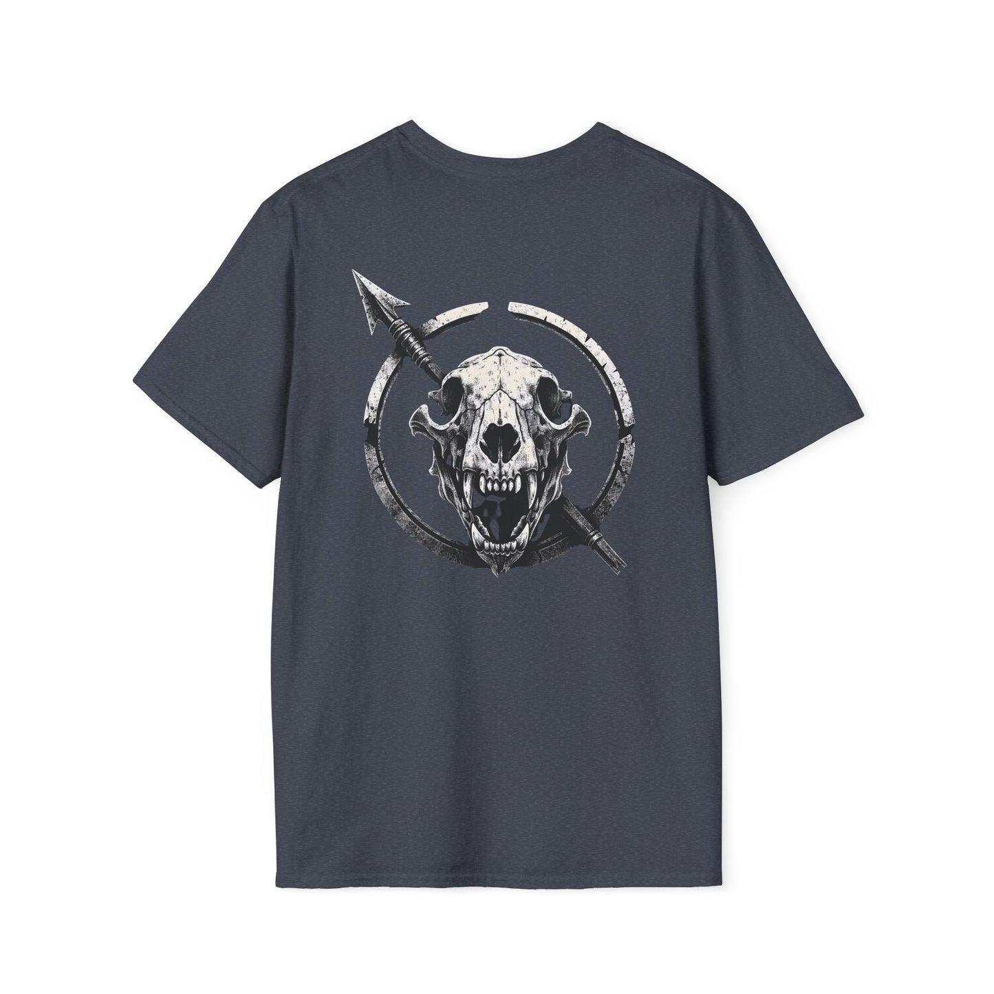 Tribal Warrior Tee, Hunting Tattoo Style Shirt, Outdoor Survival Apparel, Tactical Bear Skull T-Shirt