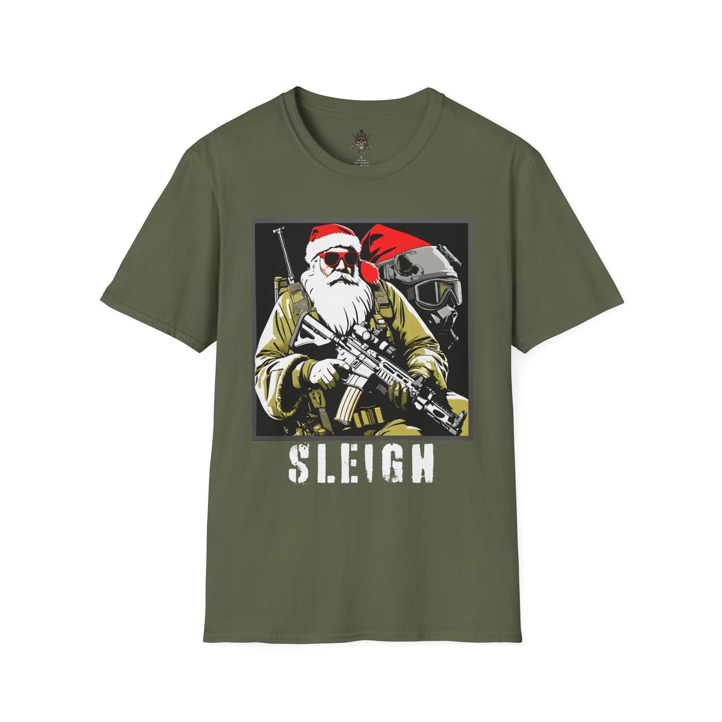 Tactical Santa “Sleigh” Christmas Shirt | Funny Military Holiday Tee for Veterans, Soldiers & First Responders