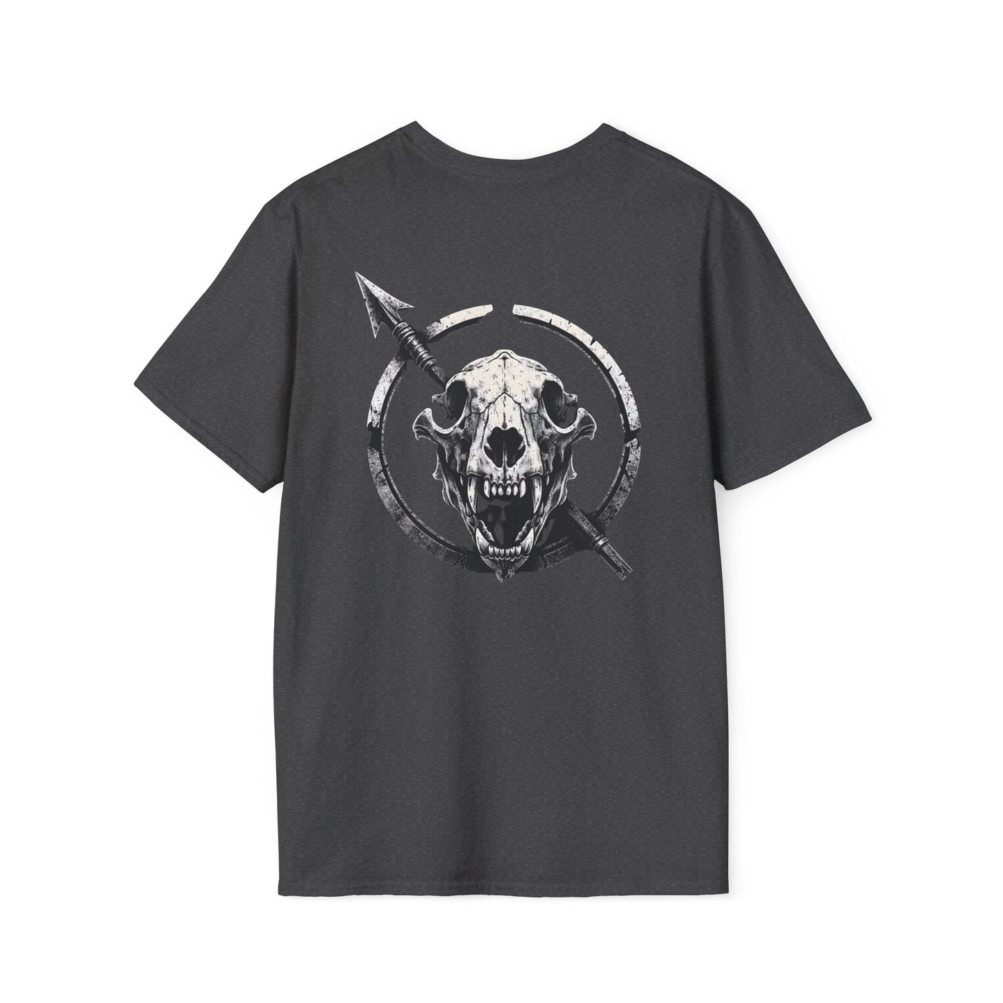 Tribal Warrior Tee, Hunting Tattoo Style Shirt, Outdoor Survival Apparel, Tactical Bear Skull T-Shirt