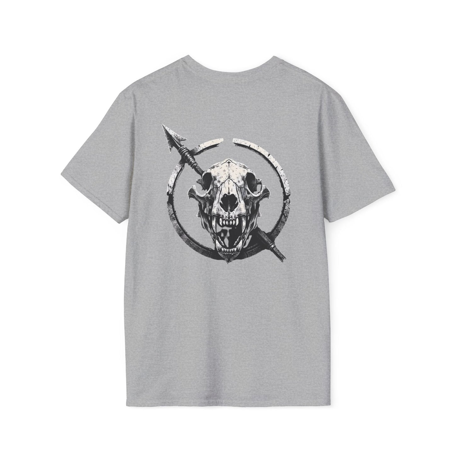 Tribal Warrior Tee, Hunting Tattoo Style Shirt, Outdoor Survival Apparel, Tactical Bear Skull T-Shirt