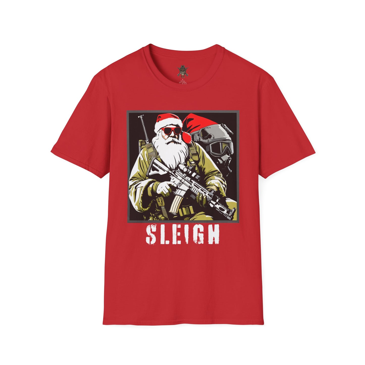 Tactical Santa “Sleigh” Christmas Shirt | Funny Military Holiday Tee for Veterans, Soldiers & First Responders