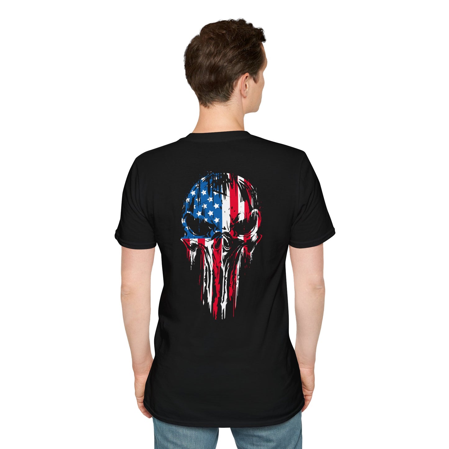 Punisher Skull Flag Tee – Honor, Strength, Patriotism