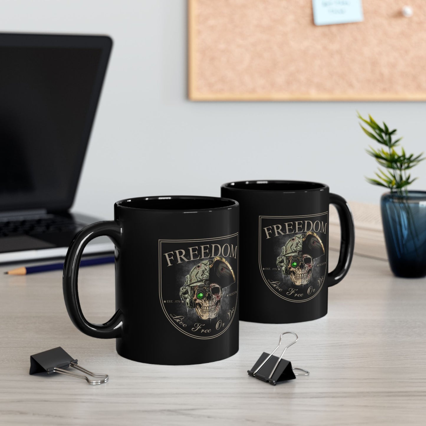 Freedom Coffee Mug – Live Free or Die | 1776 Patriotic Mug | Military & Veteran Gift | Tactical American Pride Cup | 11oz & 15oz