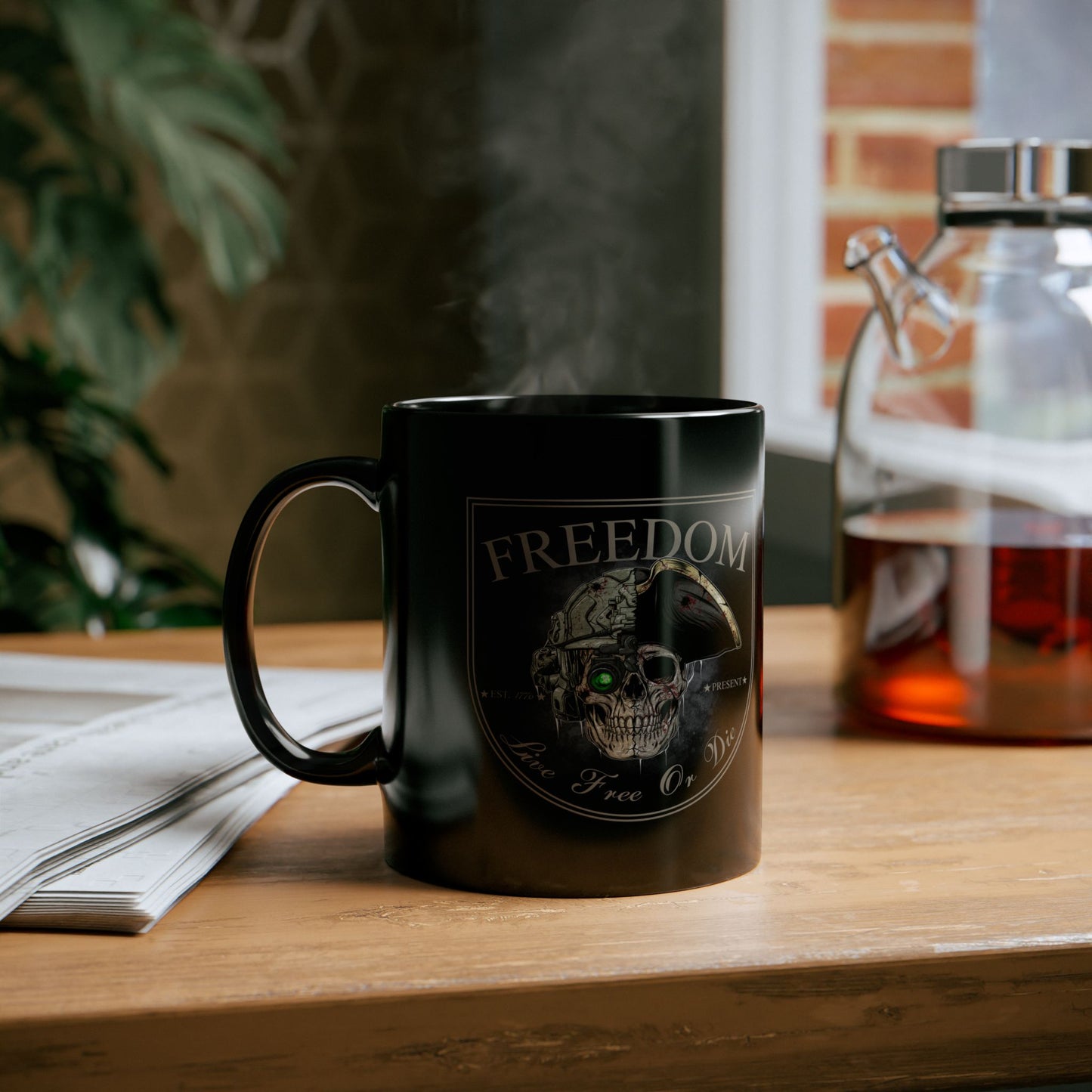 Freedom Coffee Mug – Live Free or Die | 1776 Patriotic Mug | Military & Veteran Gift | Tactical American Pride Cup | 11oz & 15oz