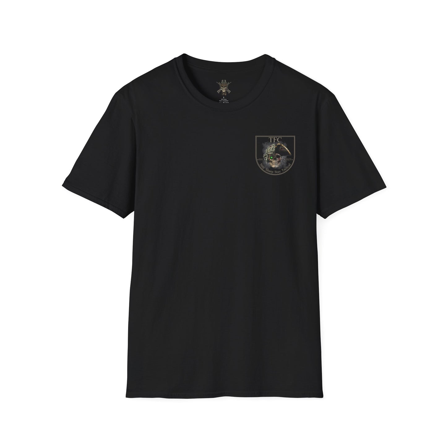 Death Follows Courage Leads Shirt – Tactical Skeleton & Grim Reaper Tee – Military Warrior Apparel – Fearless Combat Operator T-Shirt