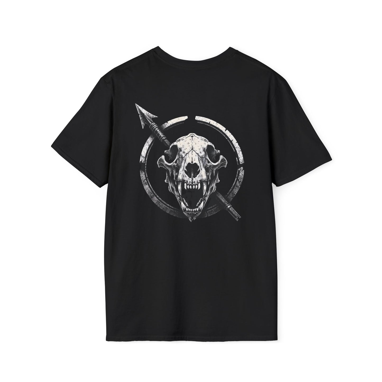 Tribal Warrior Tee, Hunting Tattoo Style Shirt, Outdoor Survival Apparel, Tactical Bear Skull T-Shirt