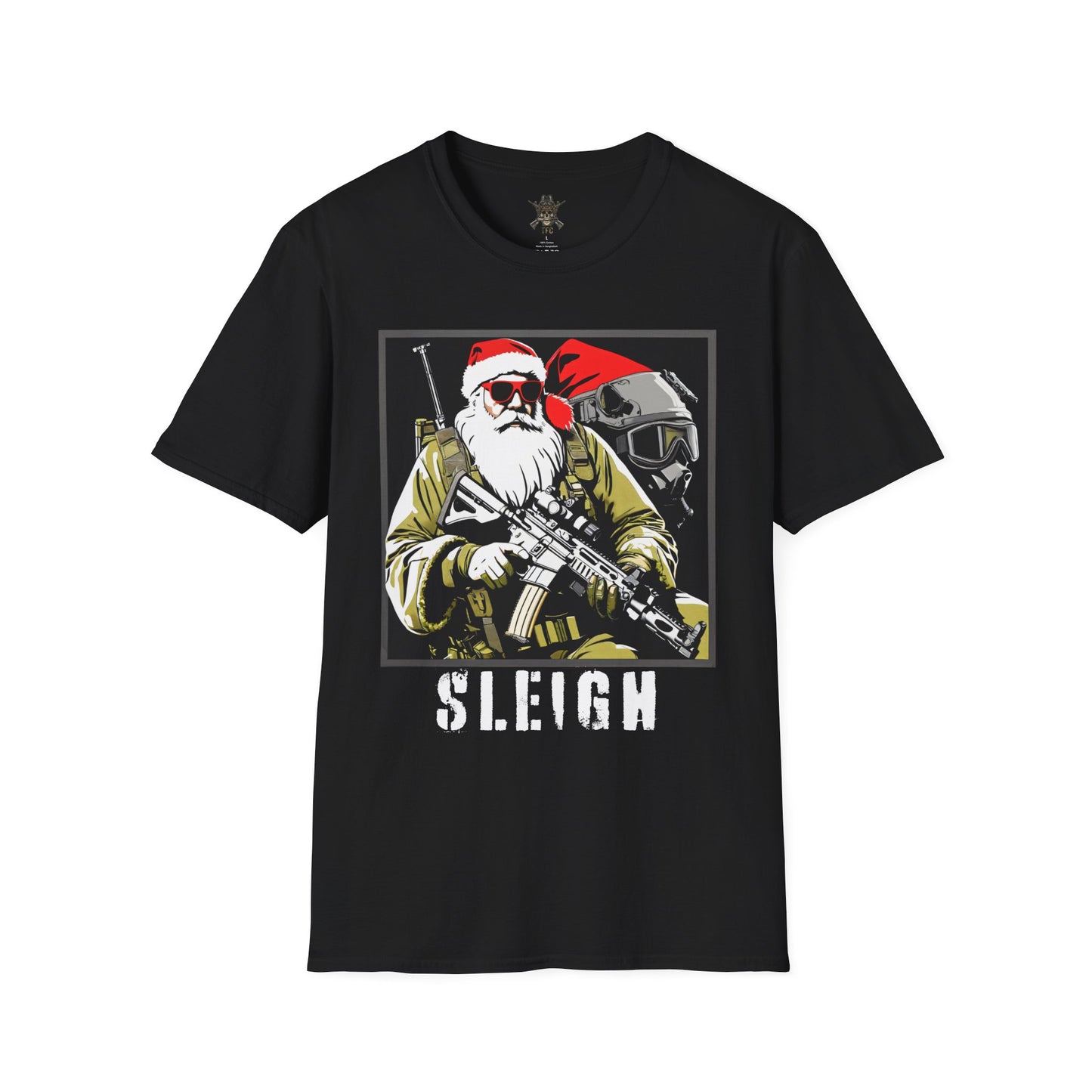 Tactical Santa “Sleigh” Christmas Shirt | Funny Military Holiday Tee for Veterans, Soldiers & First Responders
