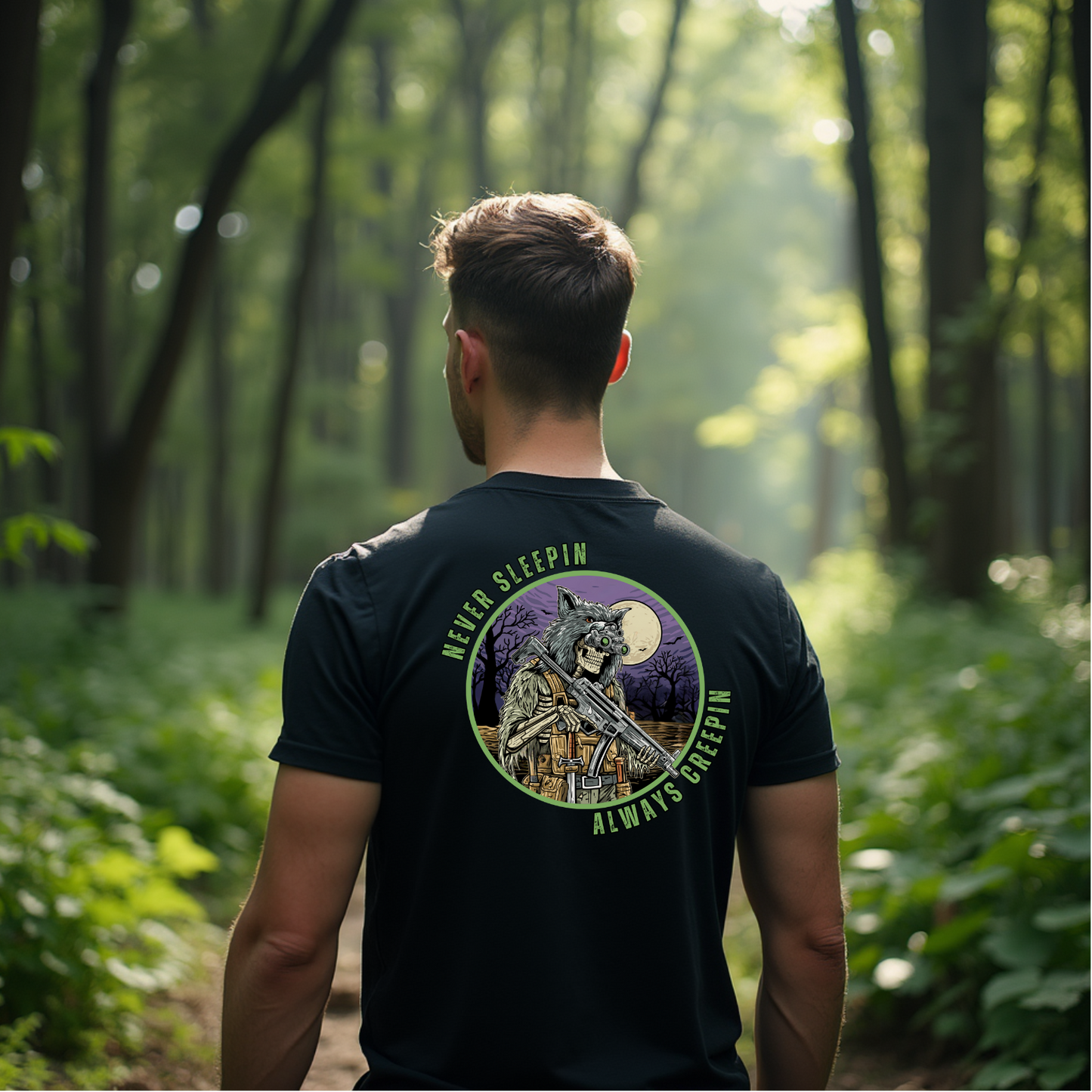 Tactical T-Shirt – Never Sleepin, Always Creepin