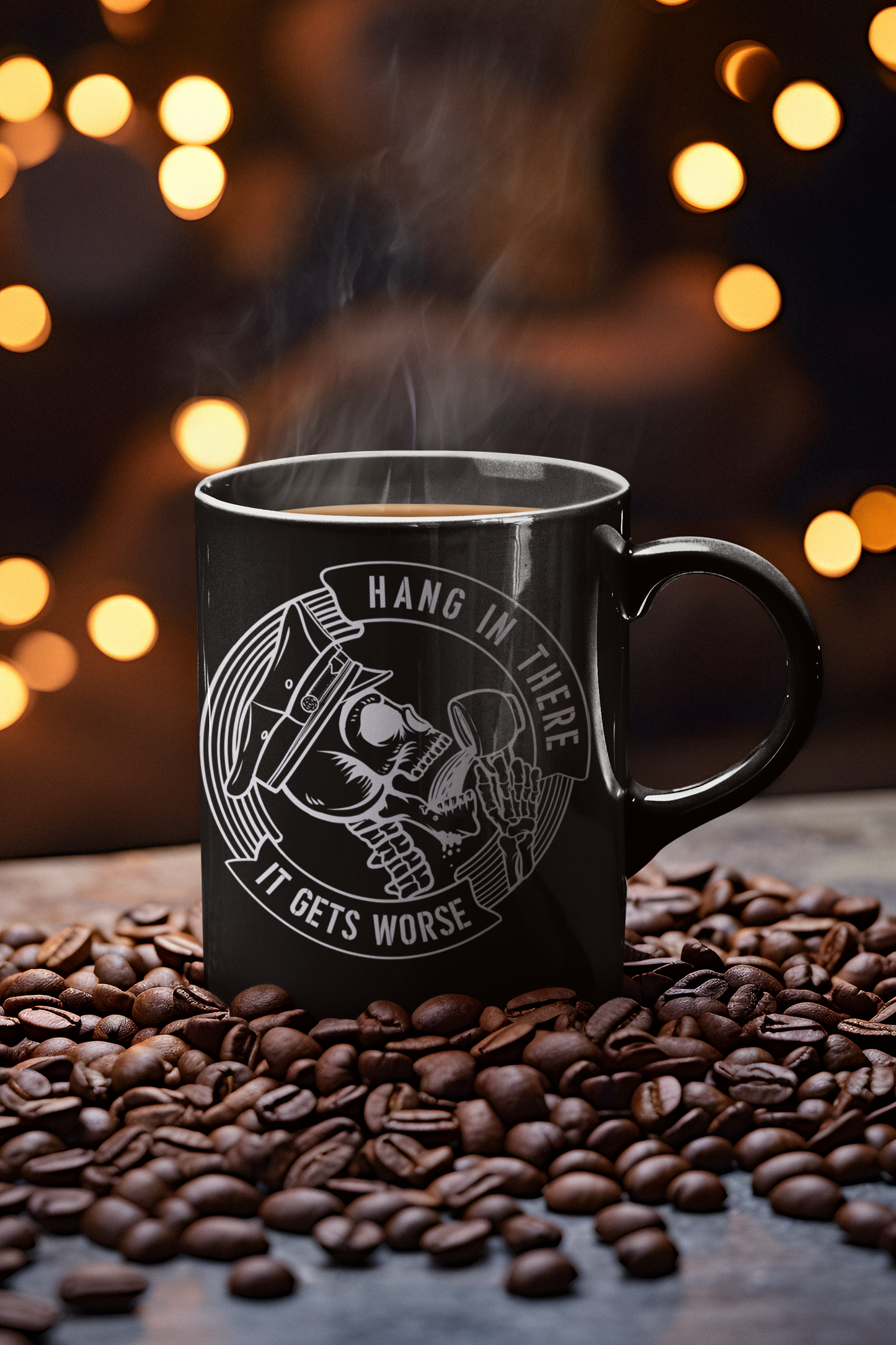 Hang in There… It Gets Worse – Funny Police Coffee Mug | Law Enforcement Humor | 11oz & 15oz |