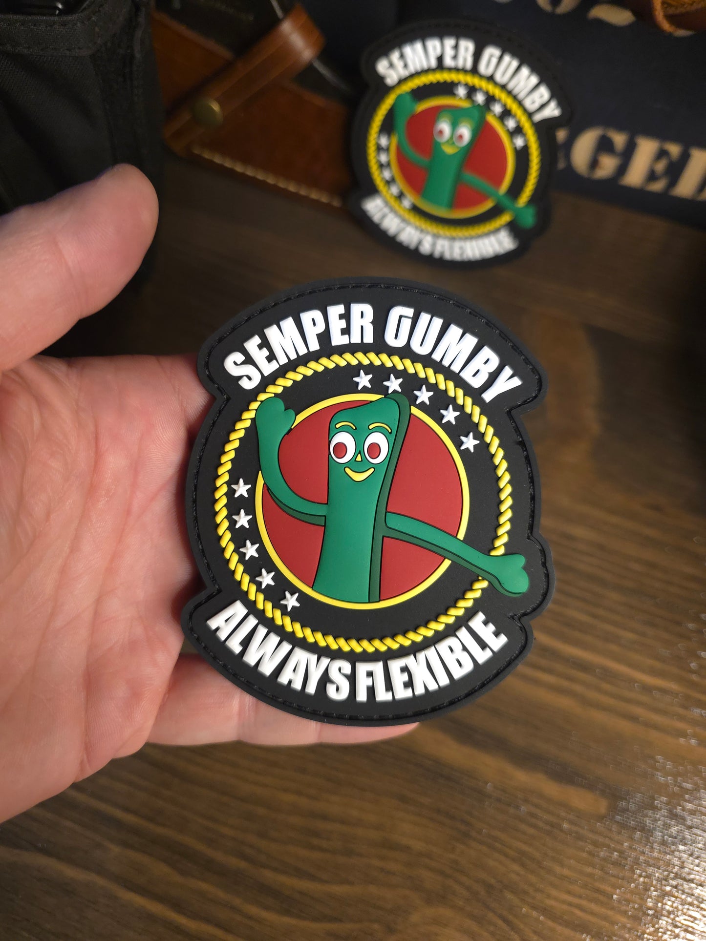 Semper Gumby Patch – Always Flexible Moral Patch | Military Humor PVC Patch | Tactical Gear Upgrade