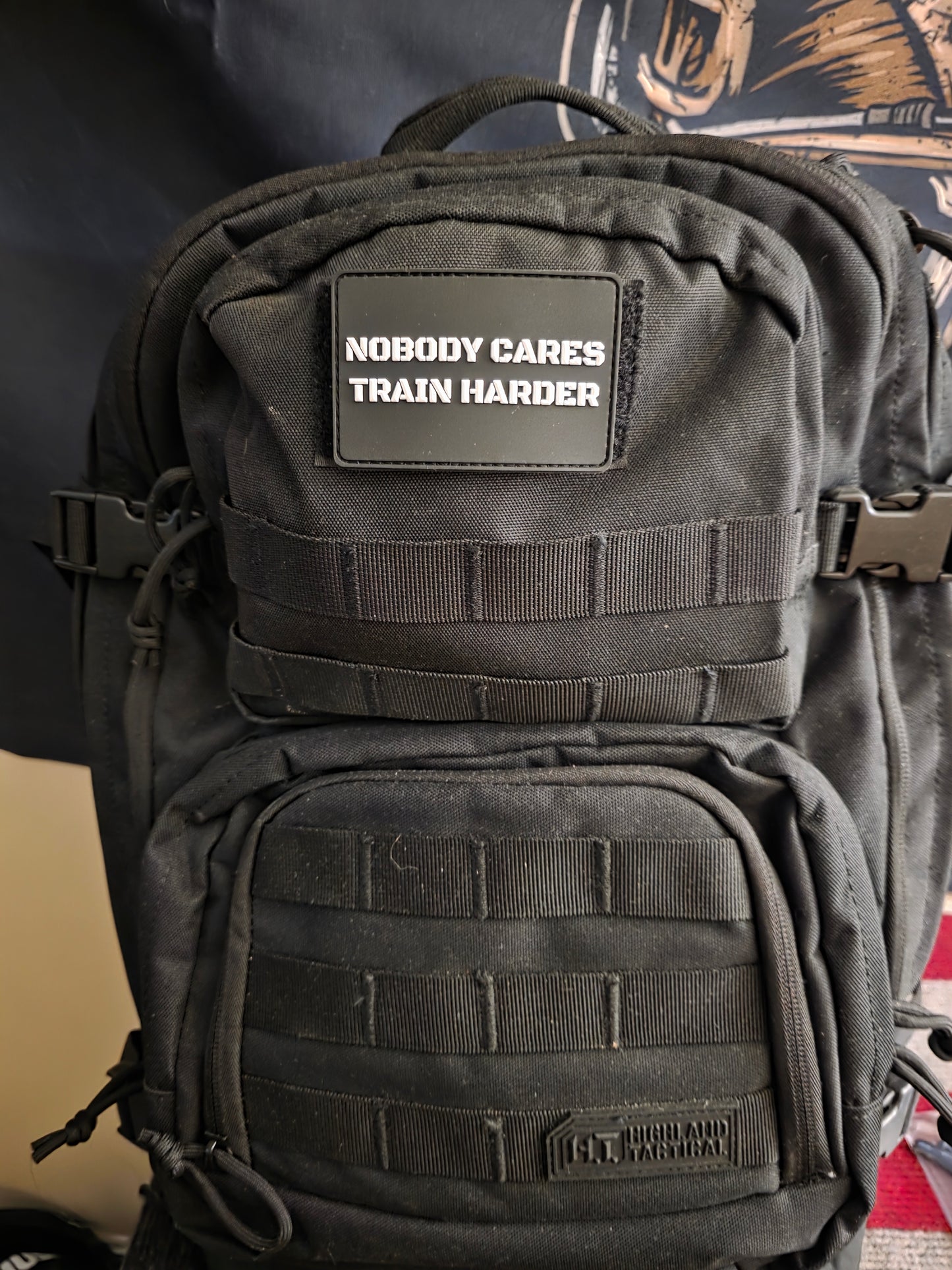 Nobody Cares, Train Harder – Hook & Loop Morale Patch (3 Color Options)