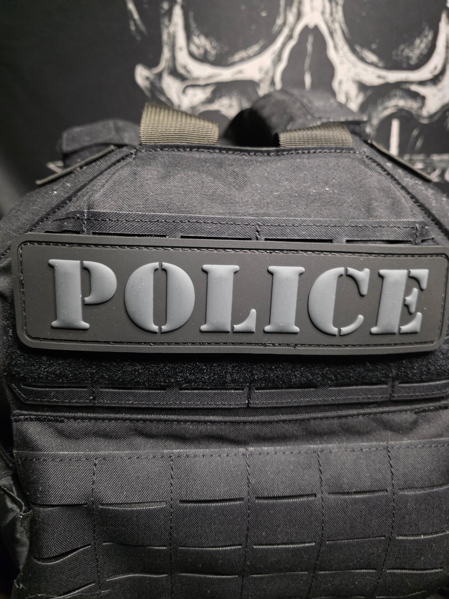 POLICE Tactical PVC Patch – 3D Rubber Hook & Loop Patch for Plate Carriers, Vests & Gear