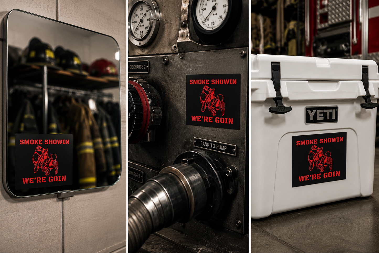 Firefighter Sticker - Smoke Showin We're Goin Decal Packs