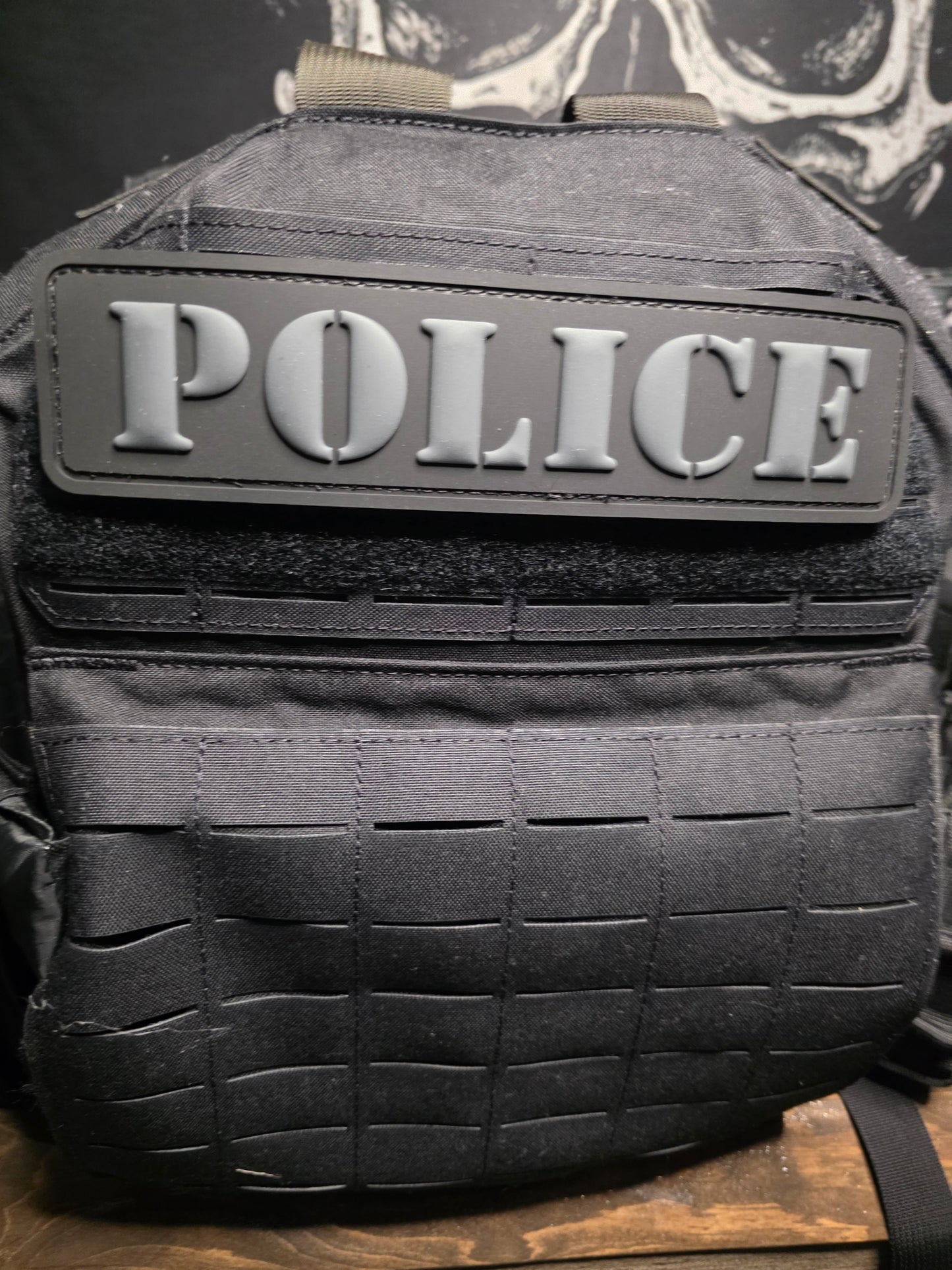 POLICE Tactical PVC Patch – 3D Rubber Hook & Loop Patch for Plate Carriers, Vests & Gear