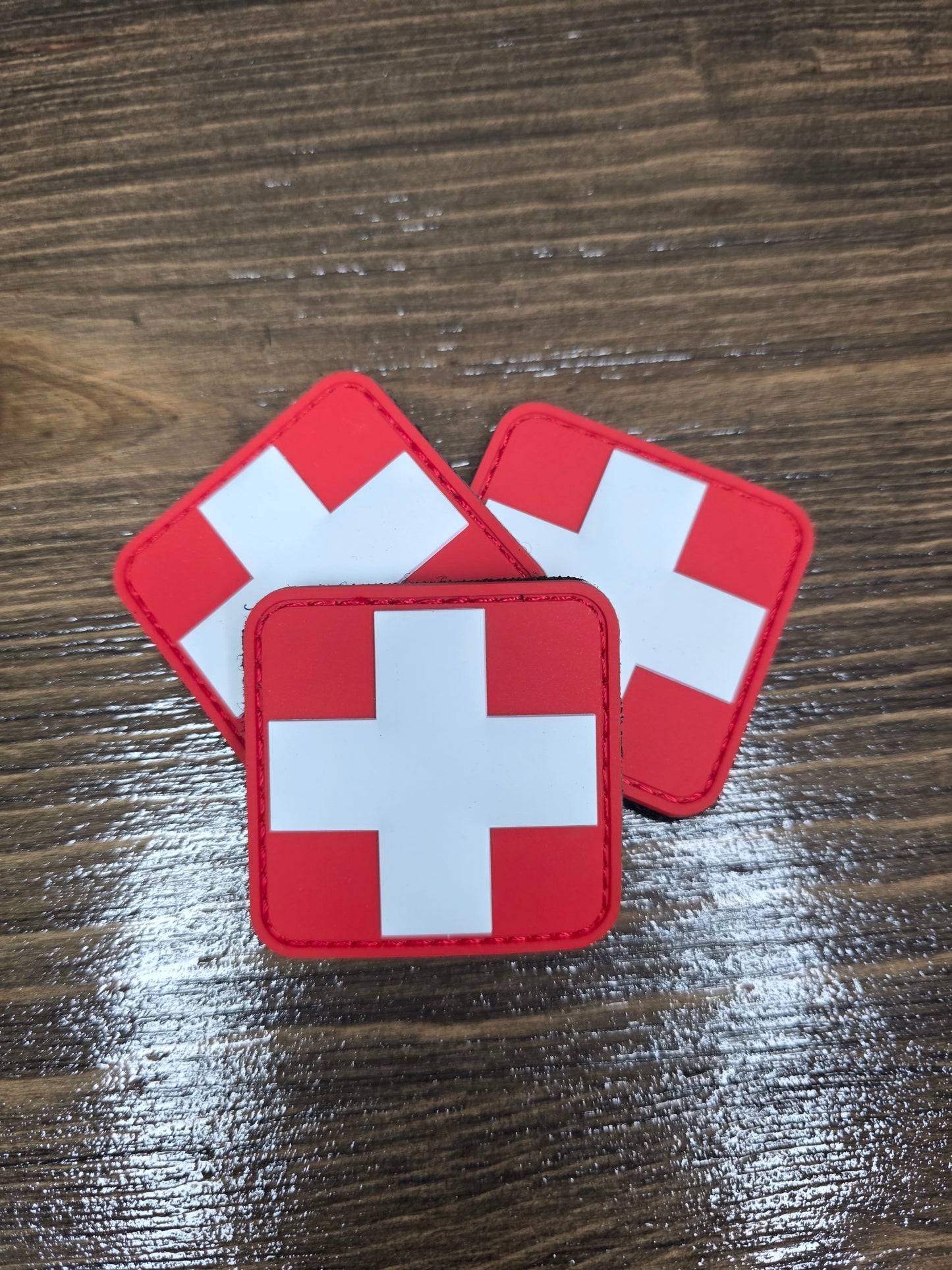 Tactical Red Cross Medical Patch – Hook & Loop Morale Patch for Backpacks, First Aid Kits, and Emergency Gear pack of 2