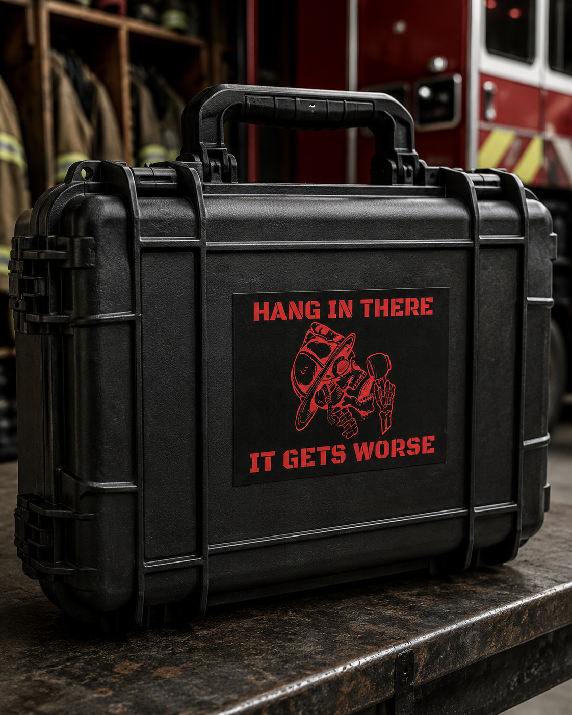 Hang In There, It Gets Worse Firefighter Vinyl Sticker Packs