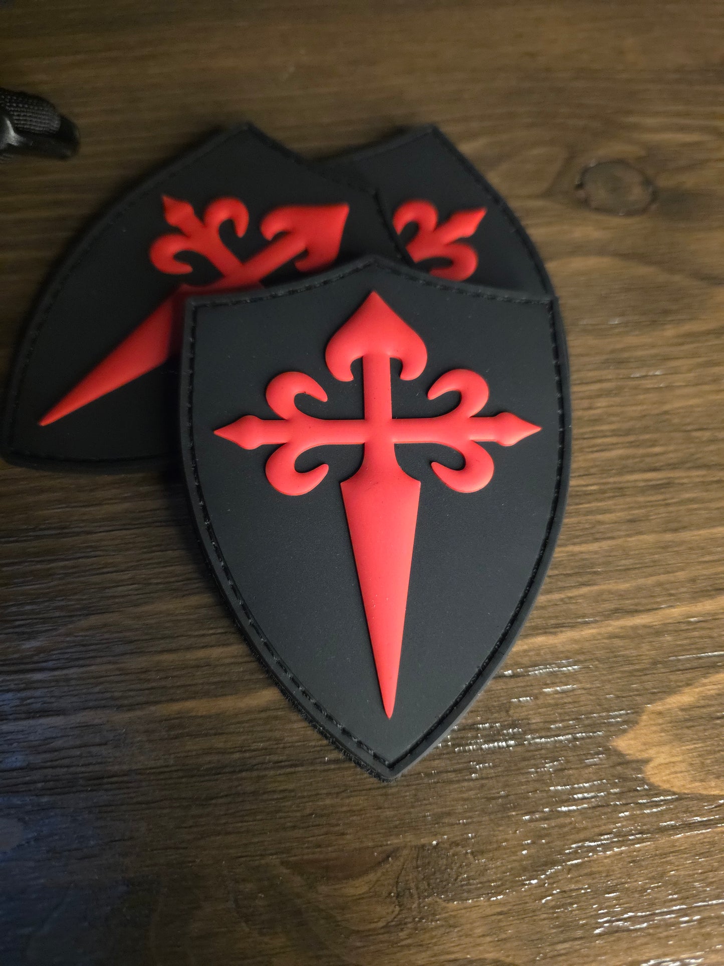 Red Crusader Cross Tactical PVC Patch – Shield Morale Patch – Hook & Loop Backing – Military / EDC Gear