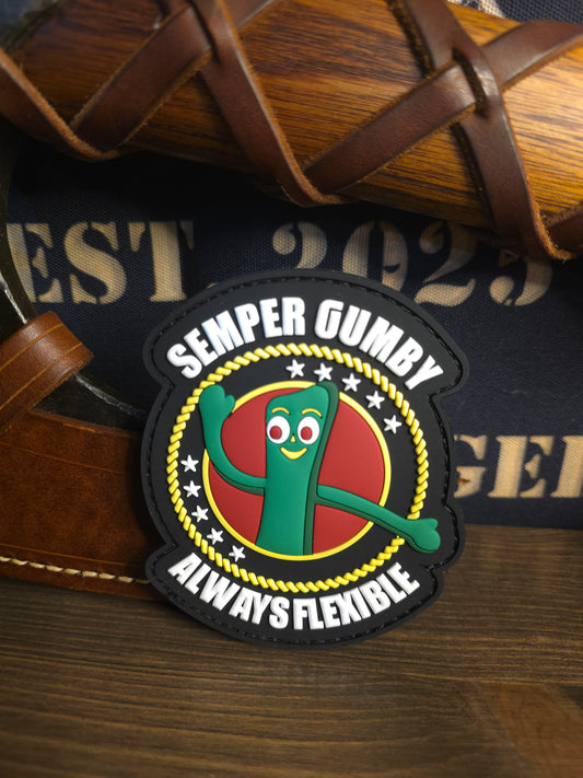Semper Gumby Patch – Always Flexible Moral Patch | Military Humor PVC Patch | Tactical Gear Upgrade