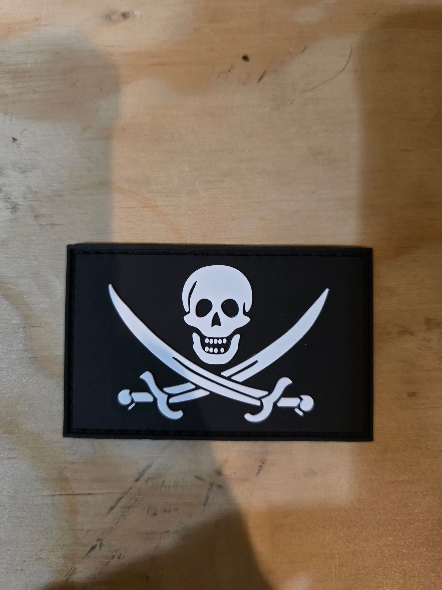 Jolly Roger Pirate Skull & Crossed Swords PVC Patch – Tactical Hook & Loop Morale Patch
