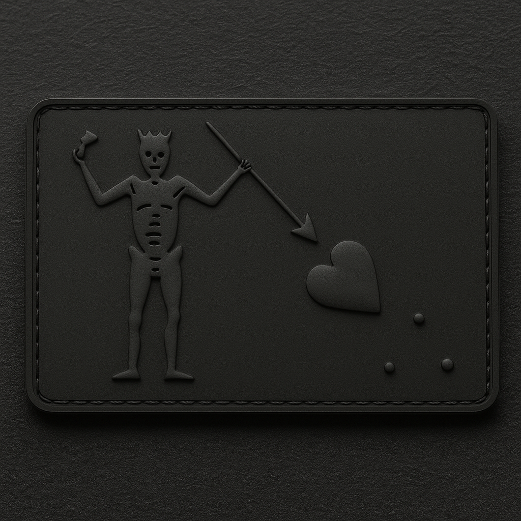 Blackbeard Pirate PVC Morale Patch – Tactical Gear & EDC Hook Patch - 3x2