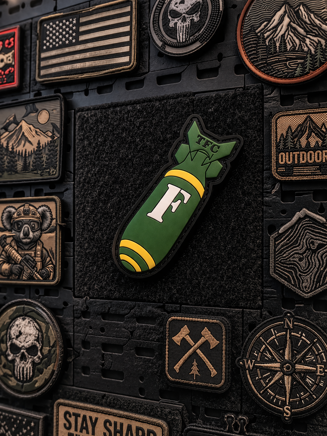 F Bomb Tactical PVC Patch | Funny Morale Patch for Backpacks, Range Bags, Jackets and Patch Walls
