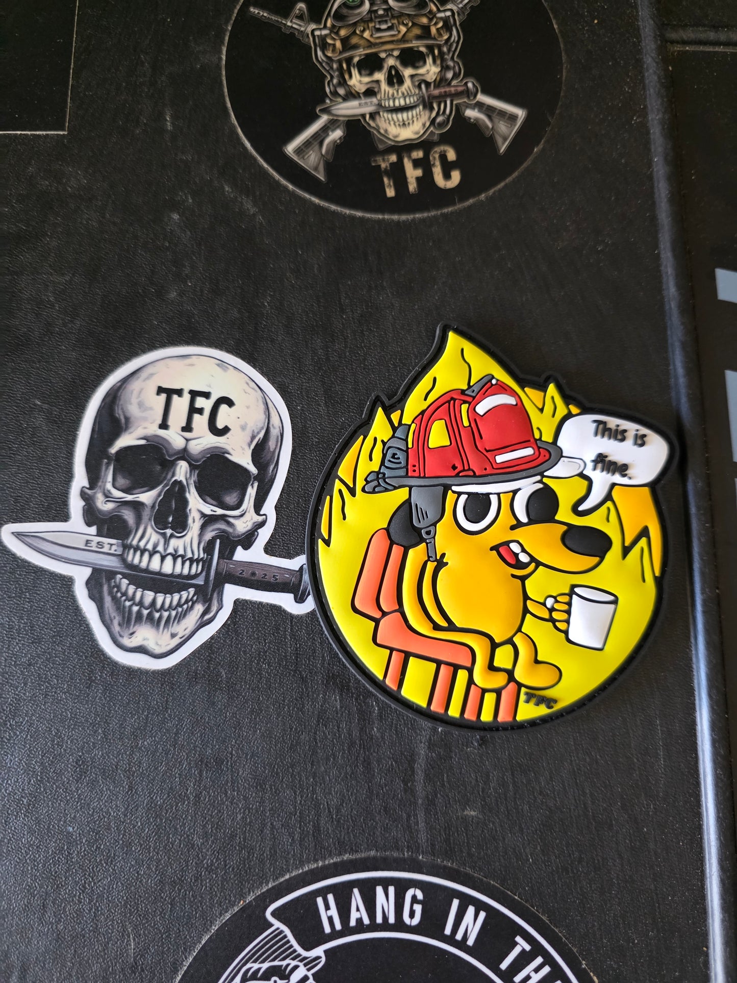 This Is Fine Firefighter Patch – Funny Firefighter Morale Patch | Hook & Loop | Perfect for Gear, Hats & Uniforms | TFC Tactical Humor Series