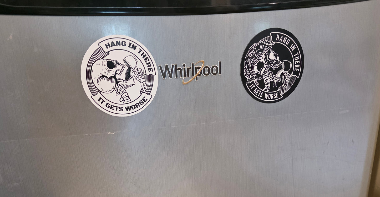 TFC ‘Hang In There – It Gets Worse’ Magnetic Patch | Dark Humor Tactical Magnet | Veteran Morale Gift | Military & Office Humor Decor