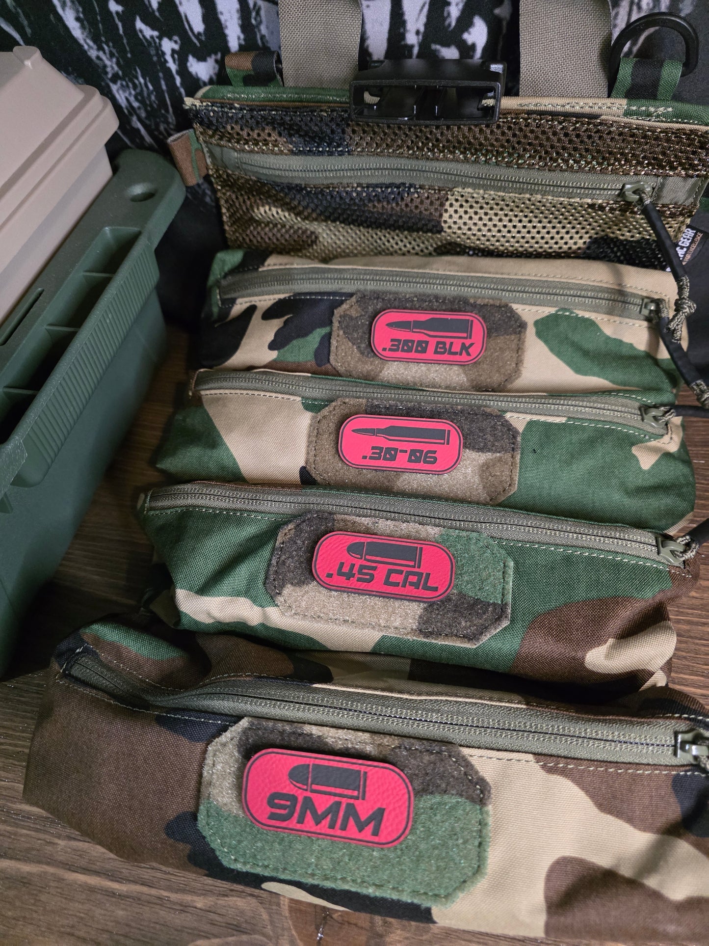 Ammo Caliber ID Patch Pack – 3, 5 or 8 Pack Tactical Gear Labels