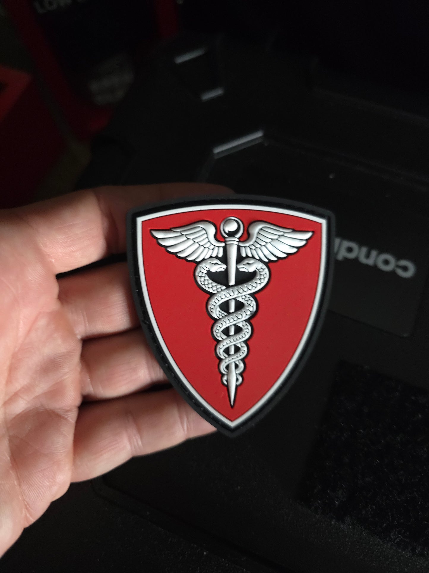 Medical Caduceus Shield PVC Patch | Combat Medic, EMS, EMT, Nurse, Doctor Tactical Medical Morale Patch