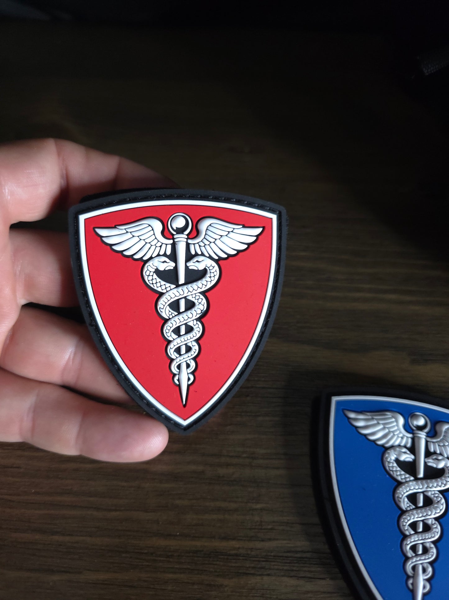 Medical Caduceus Shield PVC Patch | Combat Medic, EMS, EMT, Nurse, Doctor Tactical Medical Morale Patch