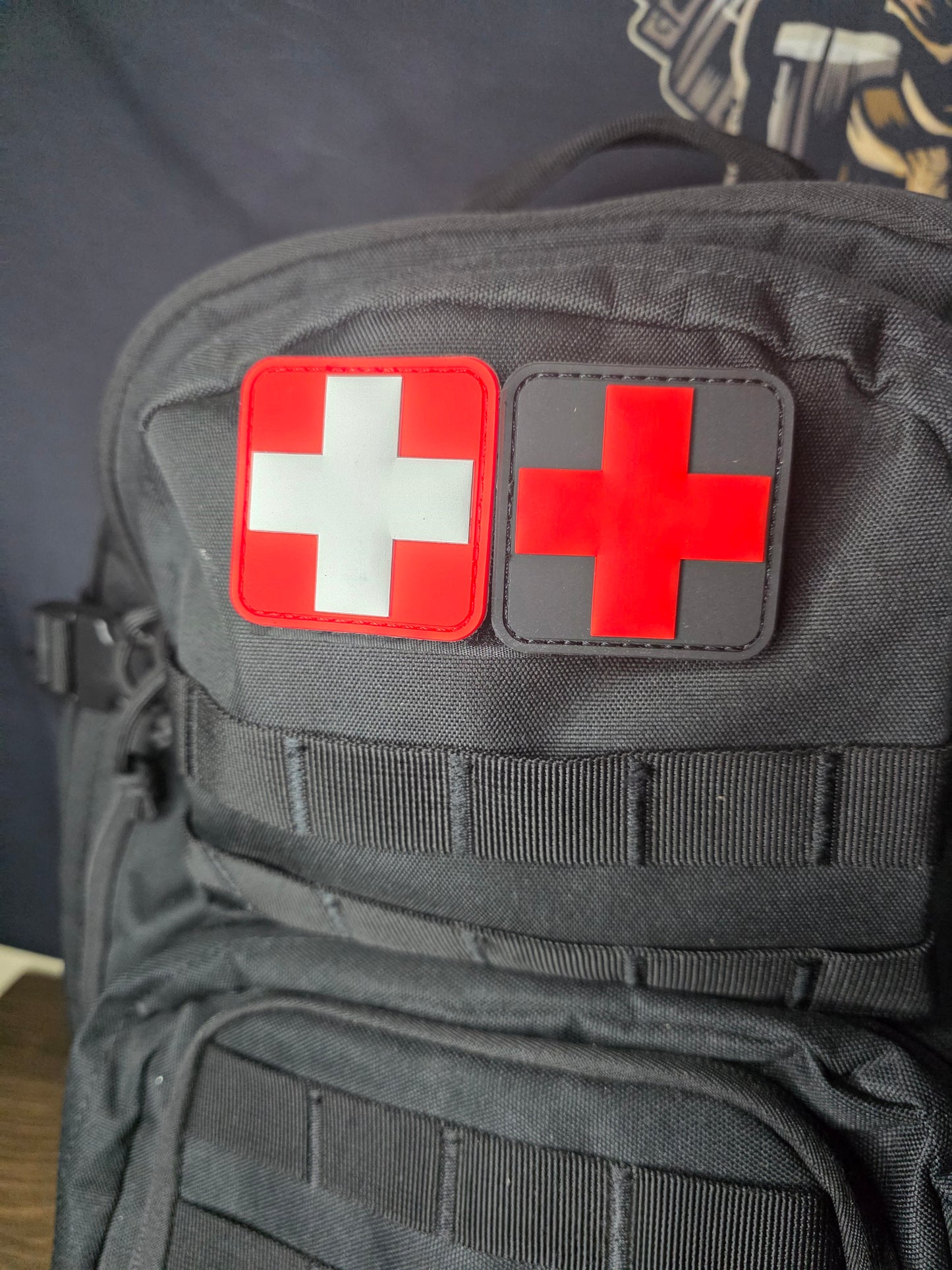 Tactical Red Cross Medical Patch – Hook & Loop Morale Patch for Backpacks, First Aid Kits, and Emergency Gear pack of 2