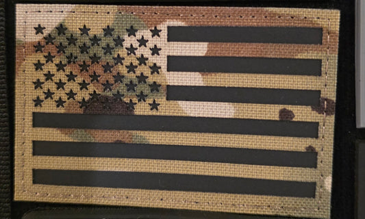 Tactical Camo American Flag Patch – 3x2 Hook & Loop Morale Patch for Backpacks, Gear & Apparel