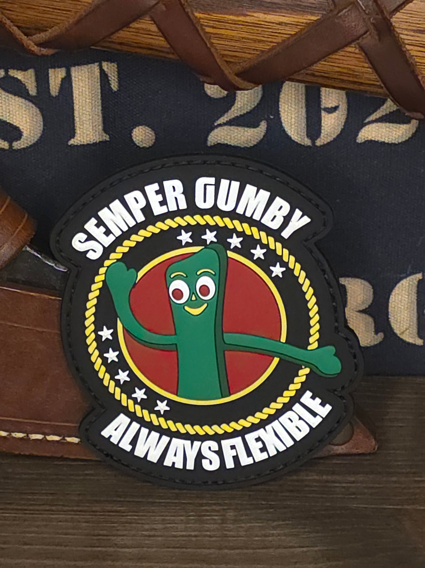 Semper Gumby Patch – Always Flexible Moral Patch | Military Humor PVC Patch | Tactical Gear Upgrade