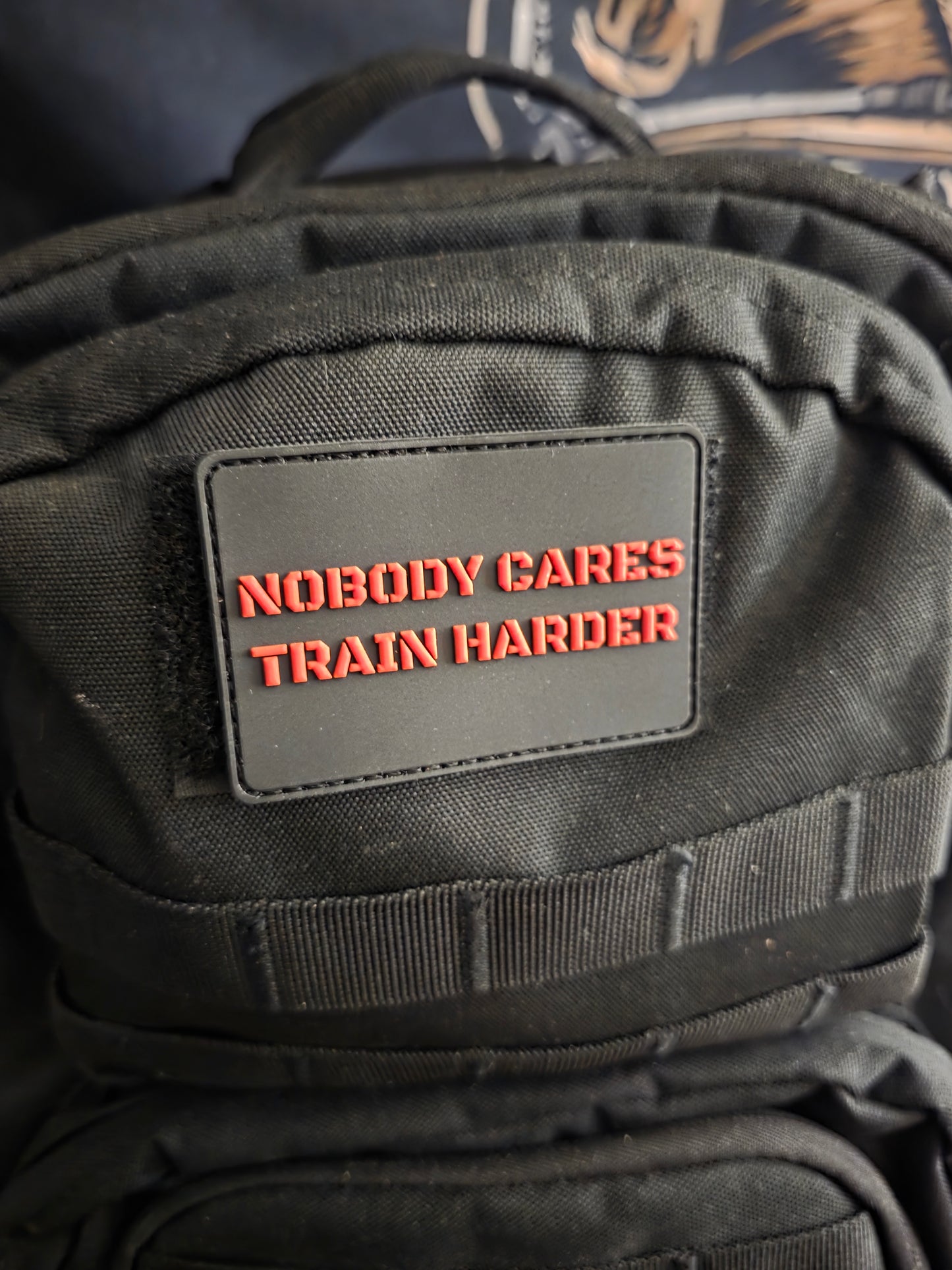 Nobody Cares, Train Harder – Hook & Loop Morale Patch (3 Color Options)