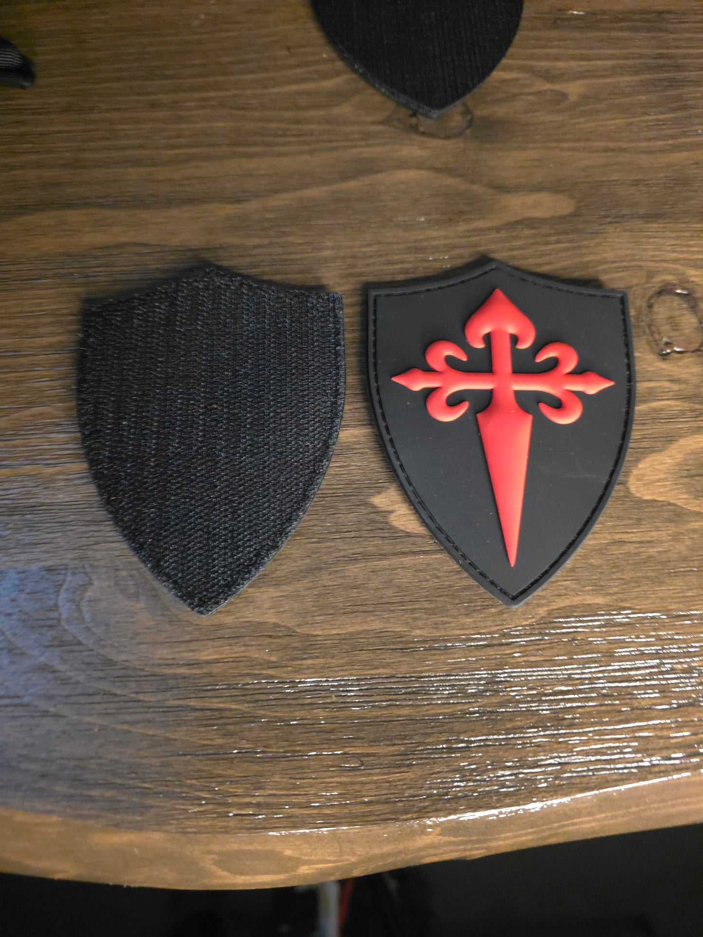 Red Crusader Cross Tactical PVC Patch – Shield Morale Patch – Hook & Loop Backing – Military / EDC Gear