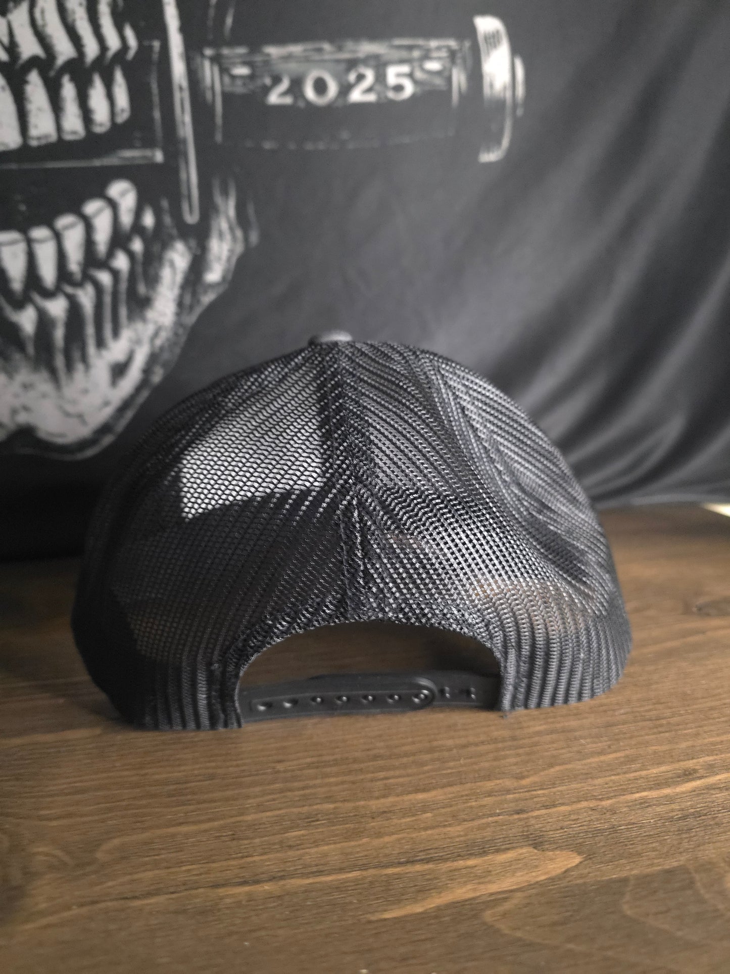 Tactical Fashion Company Leather Shield Hat – Black & Grey Trucker Cap | Premium Leather Patch | Tactical Hat