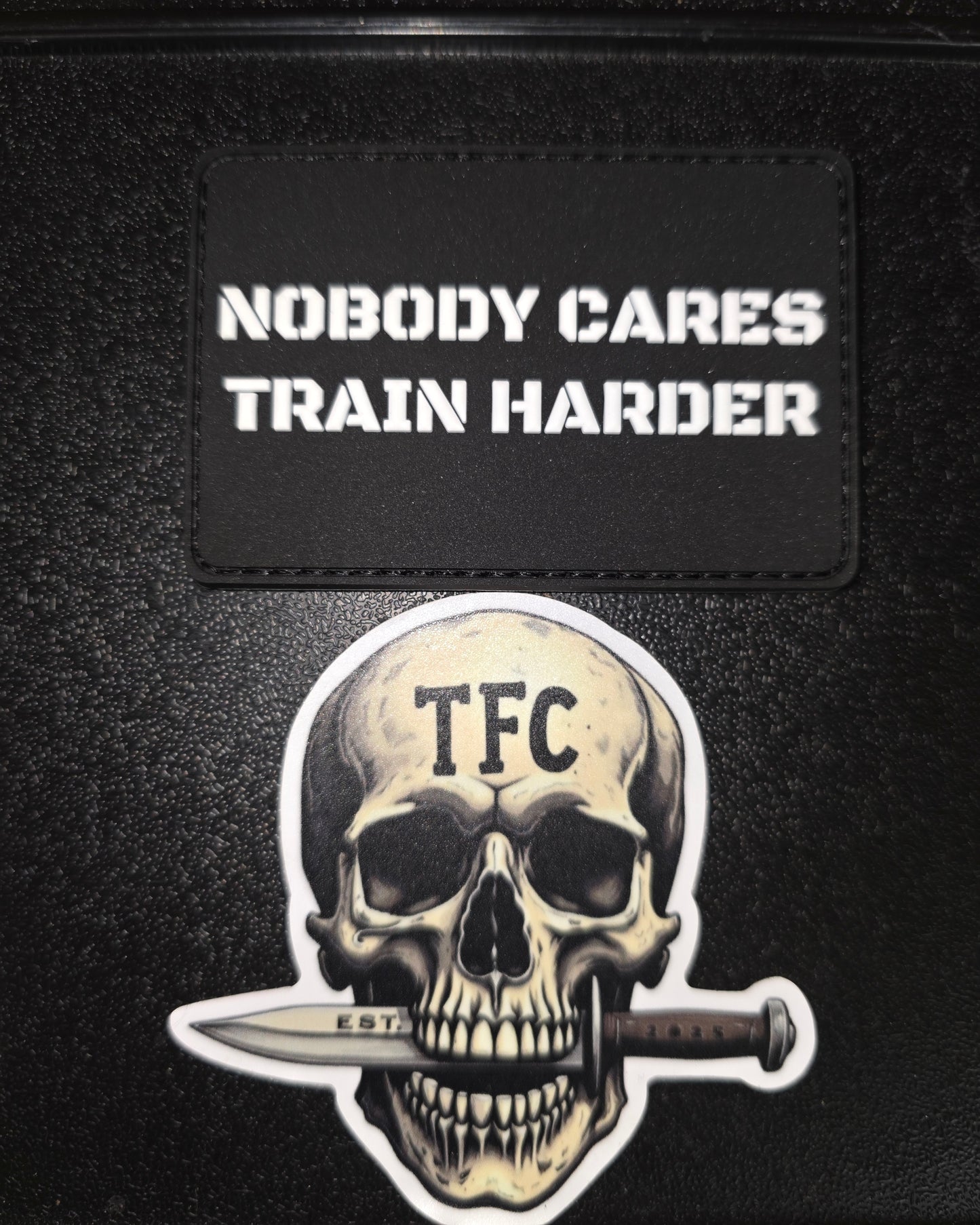 Nobody Cares, Train Harder – Hook & Loop Morale Patch (3 Color Options)