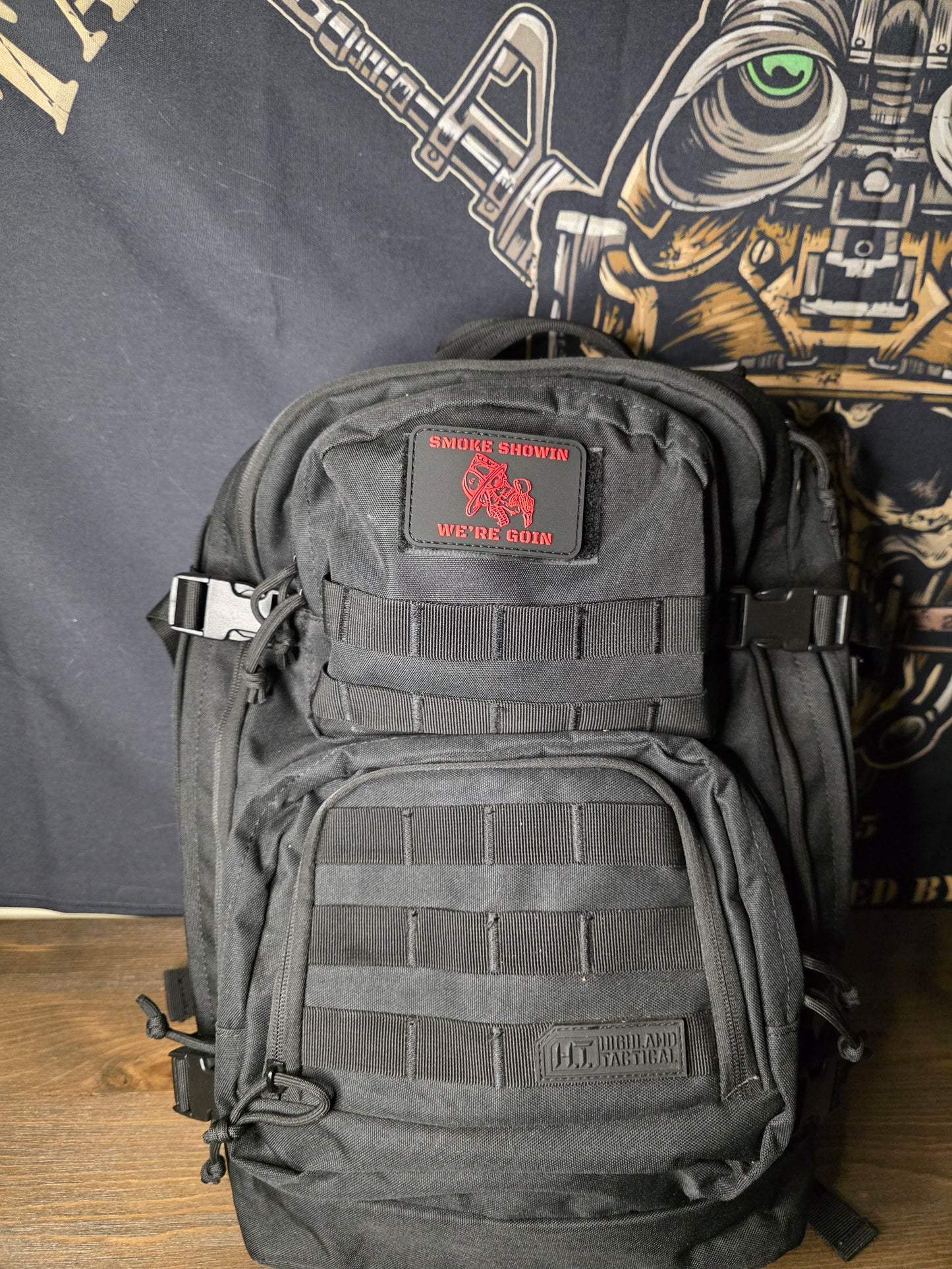 SMOKE SHOWIN Patch – Firefighter Morale Patch | Hook & Loop Backing | Bold Red Tactical Gear for Firefighters, EDC Bags & Gear