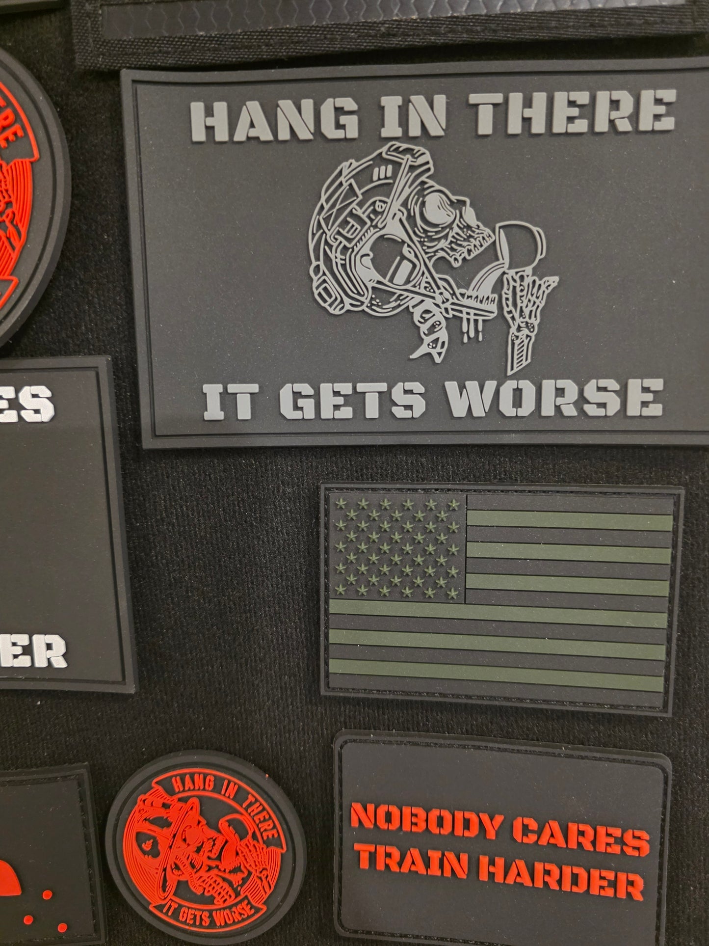 Tactical Subdued U.S. Flag – Black & OD Green Hook and Loop Patch