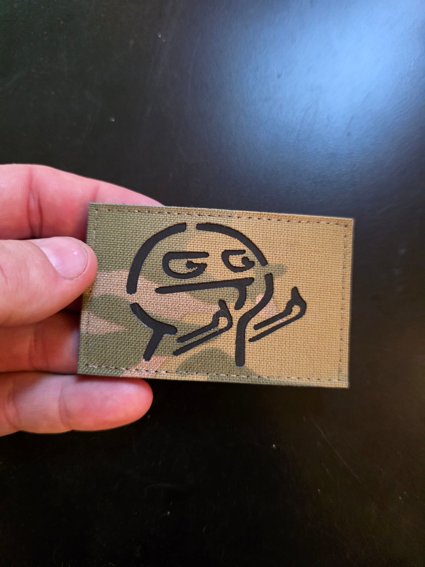 Meme Face Tactical Morale Patch – Camo Hook & Loop