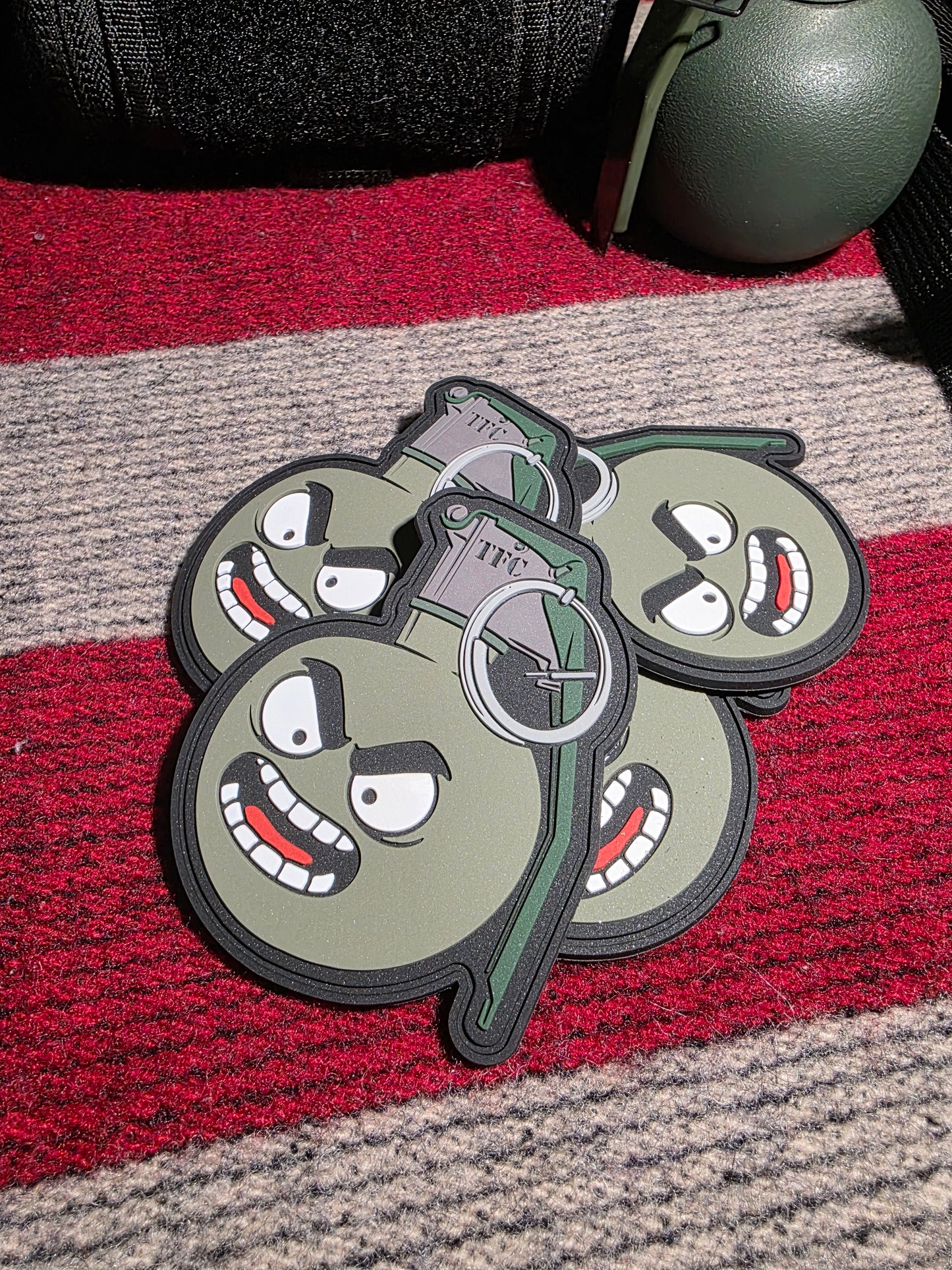 M67 Grenade Cartoon PVC Morale Patch – Tactical Military Hook Patch for Backpacks, Vests, EDC Gear & Collectors | Funny Combat-Inspired Patch!