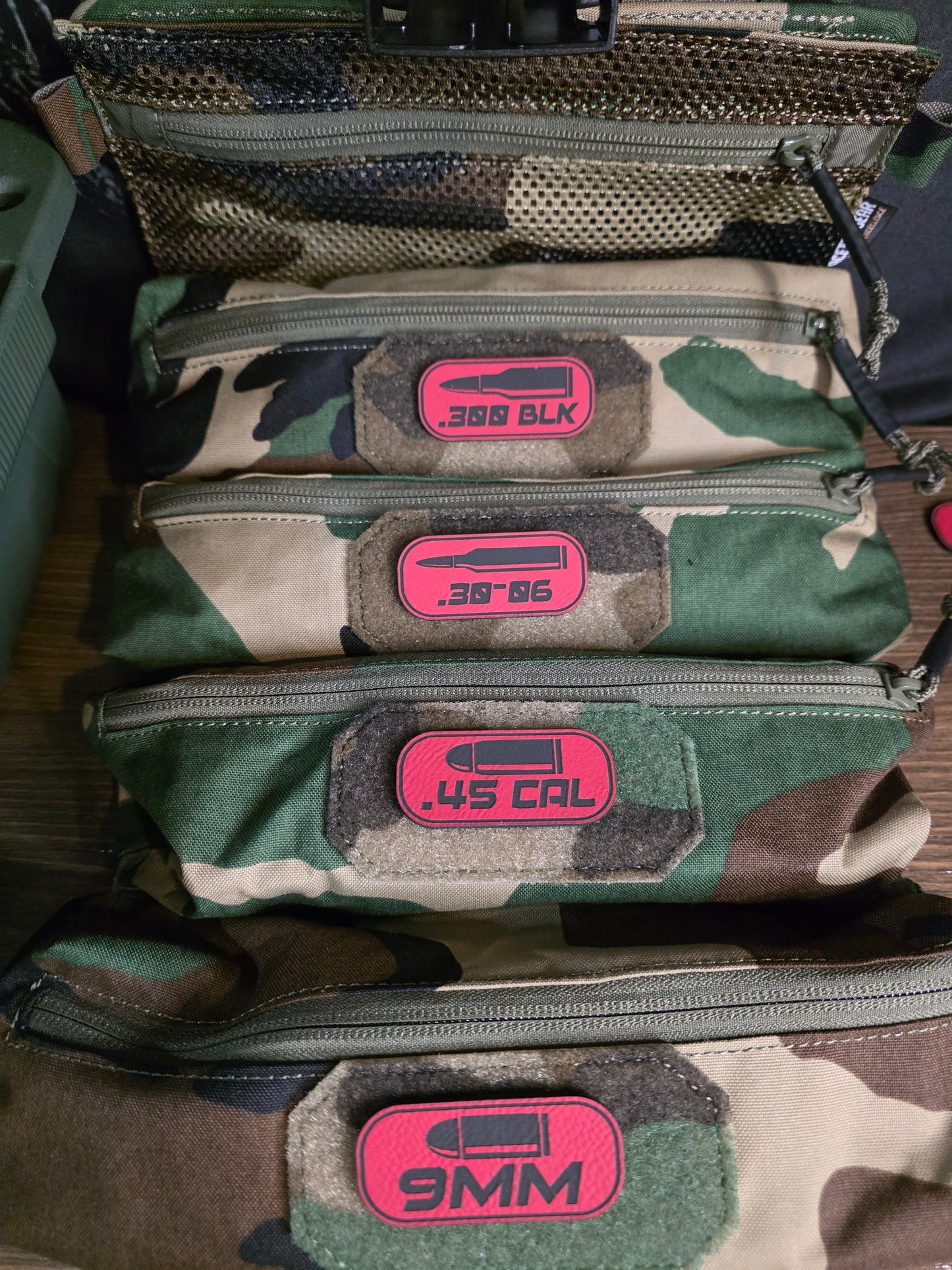 Ammo Caliber ID Patch Pack – 3, 5 or 8 Pack Tactical Gear Labels