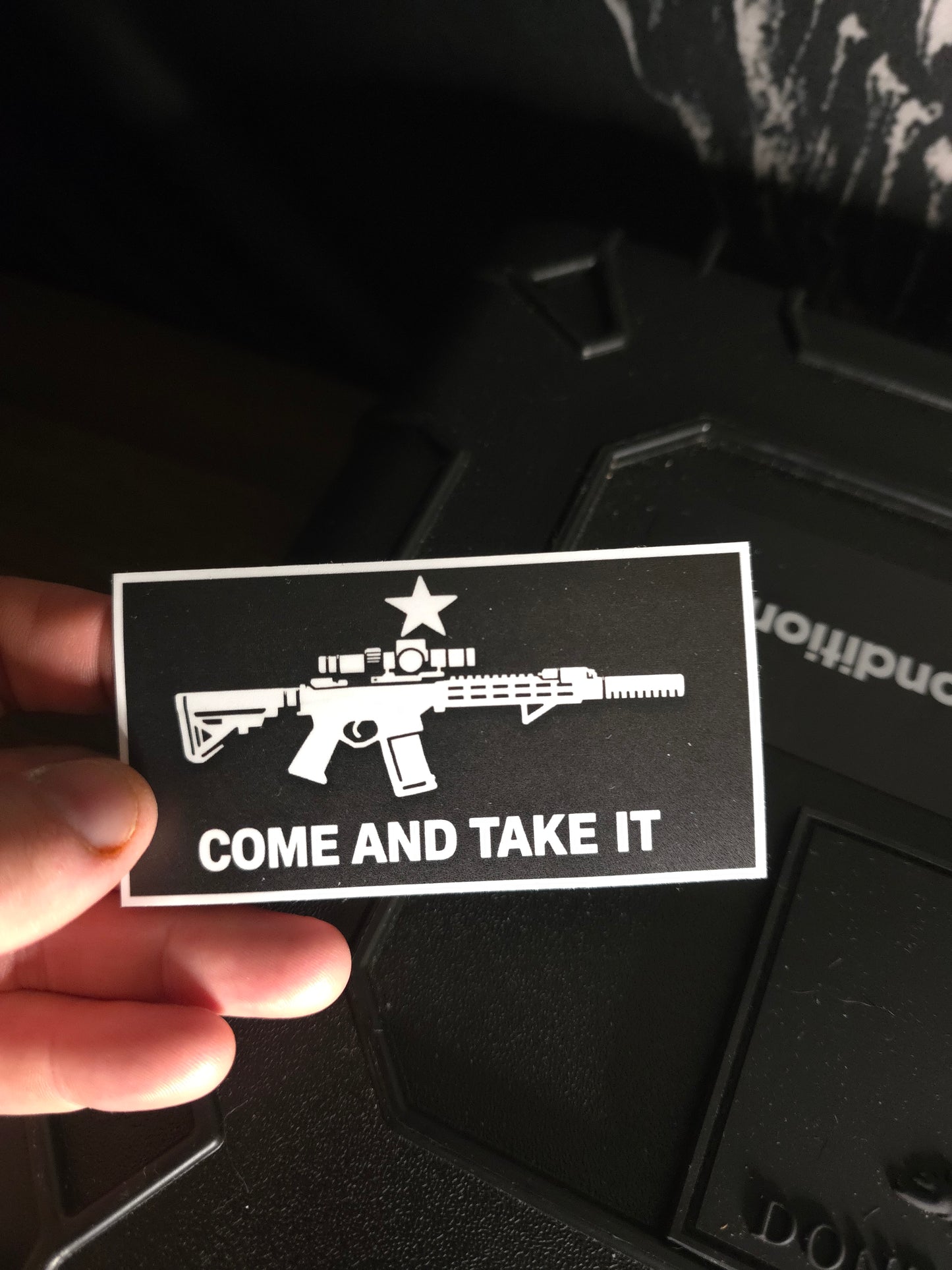 Come and Take It Sticker | 3x2 Tactical Rifle Decal | Premium Waterproof Vinyl | Gun Rights Morale Sticker | EDC, Truck, Laptop, Range Gear