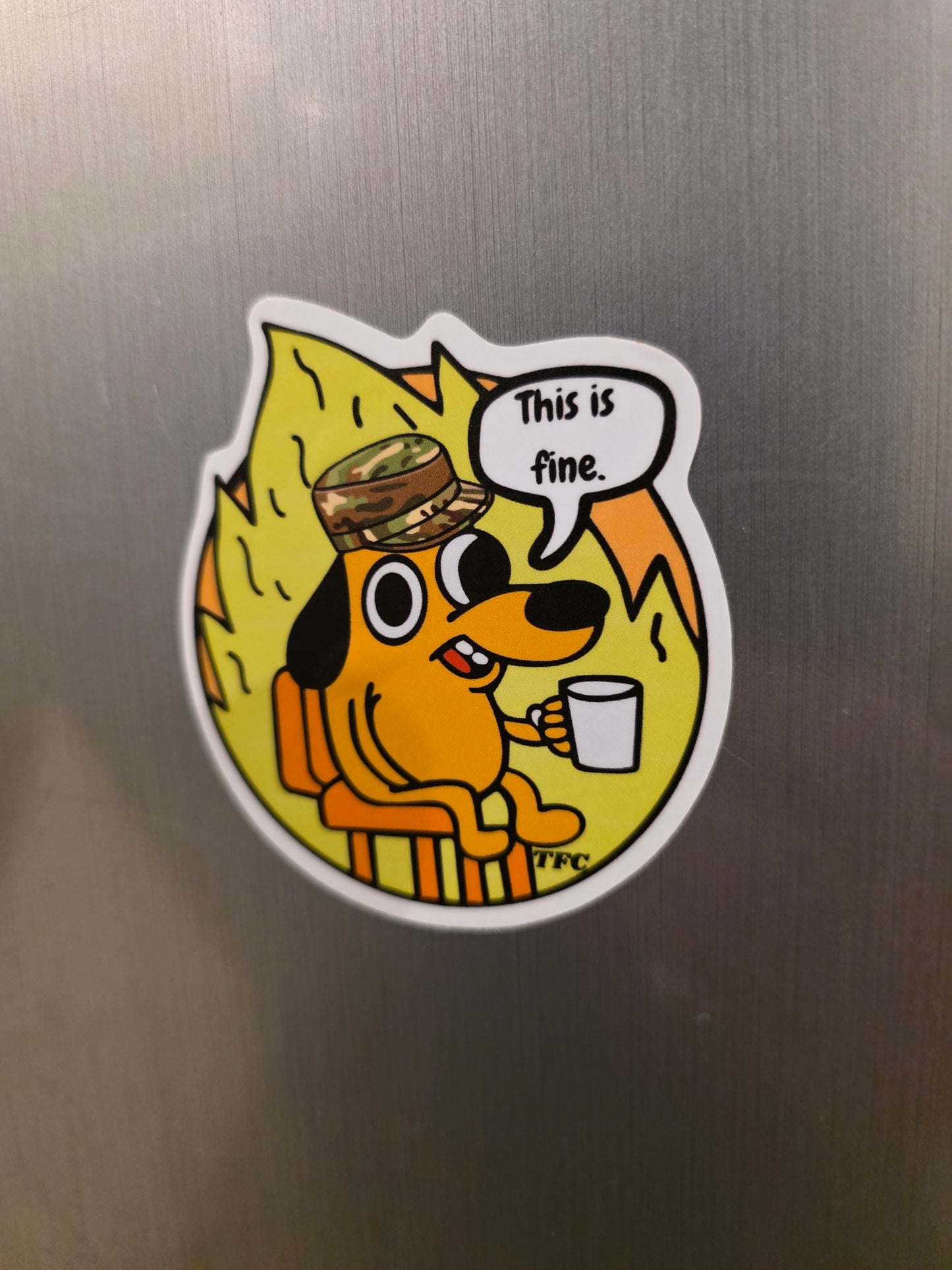 “This Is Fine Military Patch – Tactical Humor Morale Patch” 3 Pack!